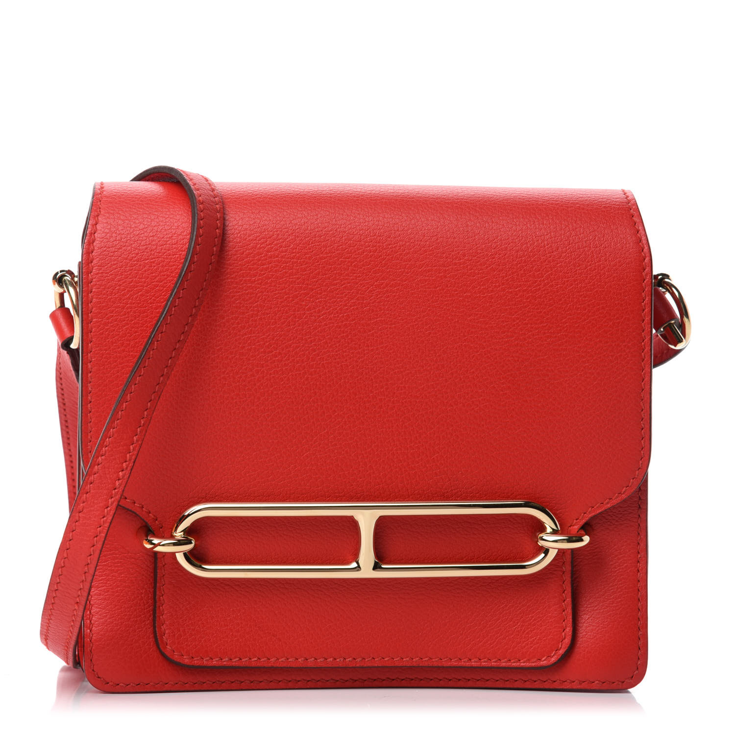 Hermes Evercolor Mini Sac Roulis Rouge De Coeur Fashionphile