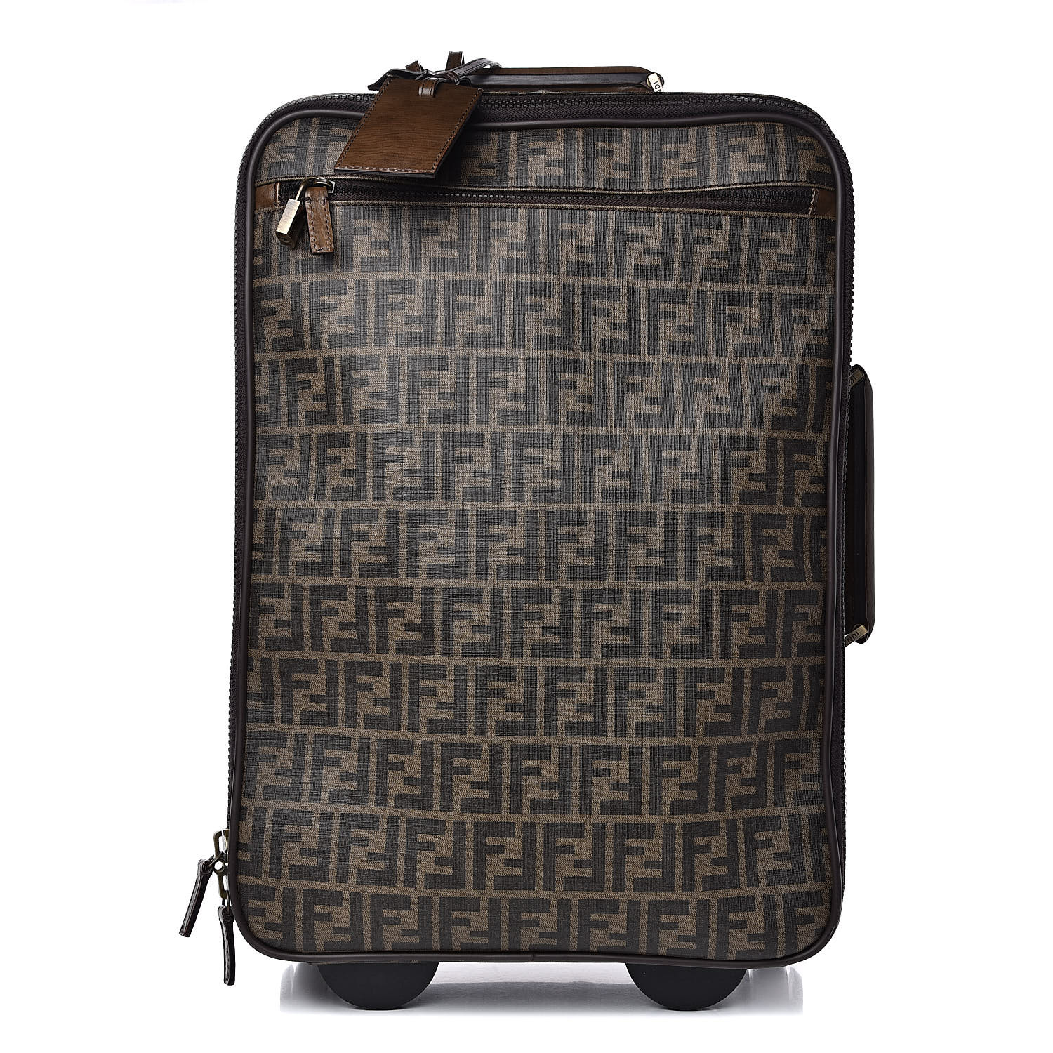 FENDI Zucca Carry On Luggage Tobacco 