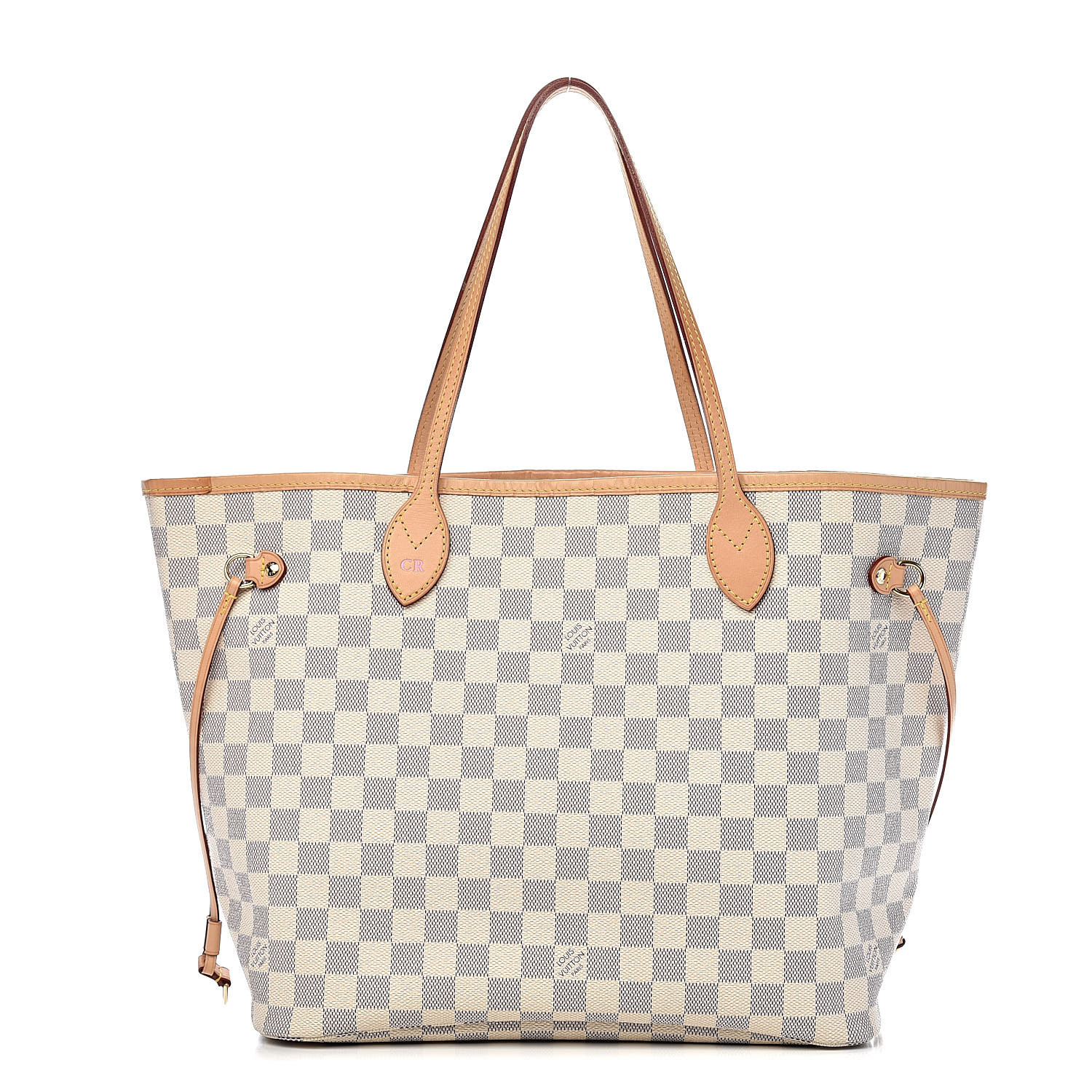 LOUIS VUITTON Damier Azur Neo Neverfull MM Rose Ballerine 531068