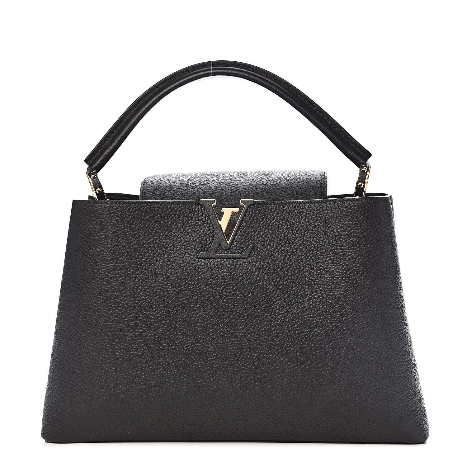 LOUIS VUITTON Taurillon Capucines MM Black 531569