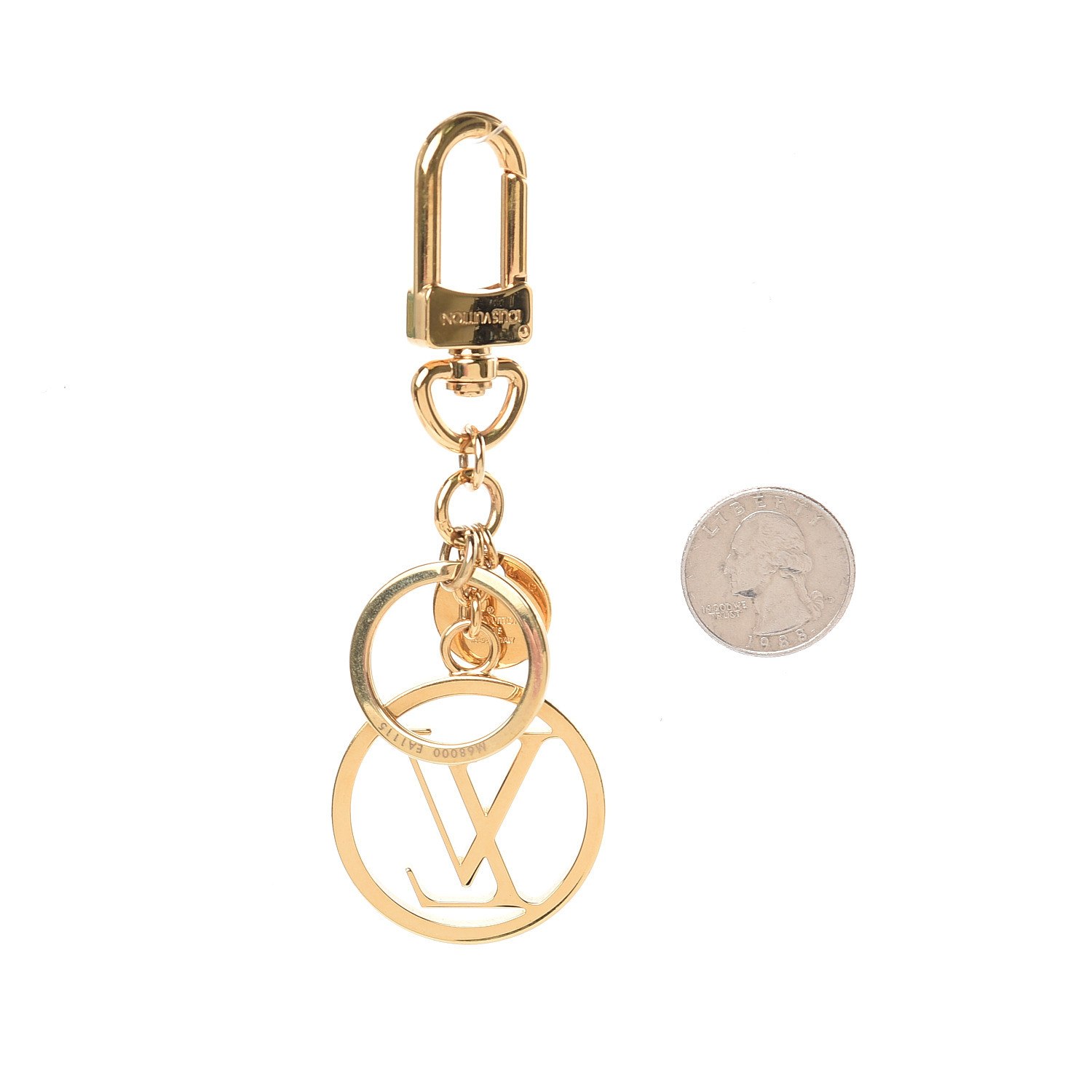 Louis Vuitton Lv Facettes Bag Charm Key Holder Gold 557958