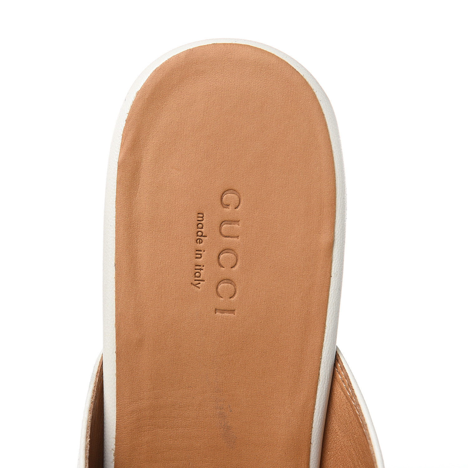 princetown leather slipper white