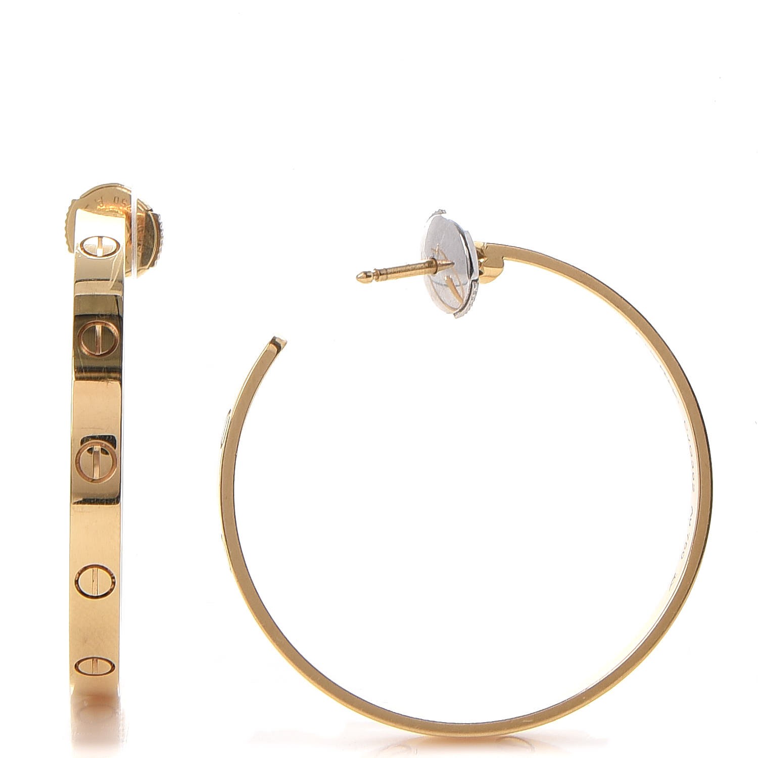 cartier style gold hoop earrings