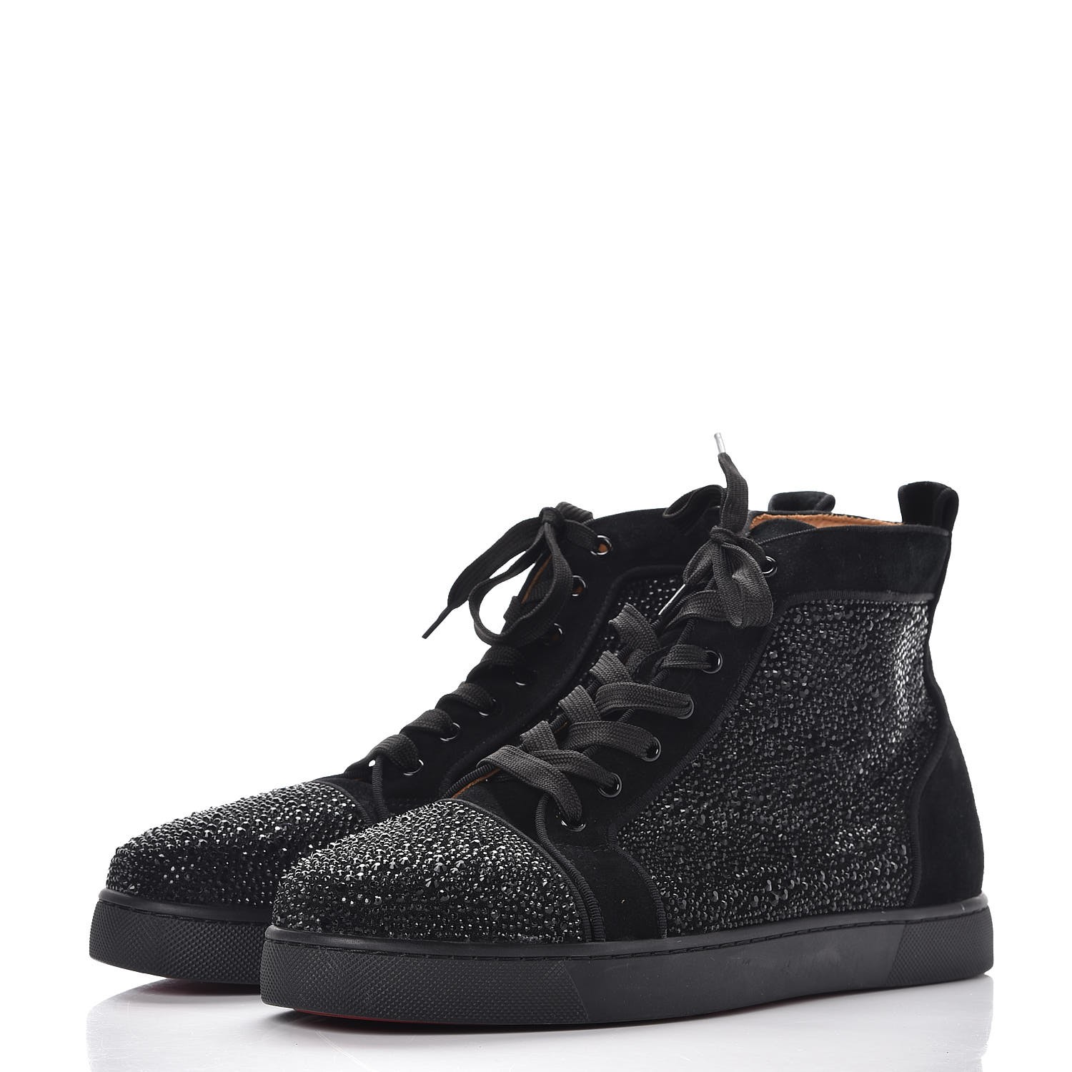 louis strass leopard flat veau velours