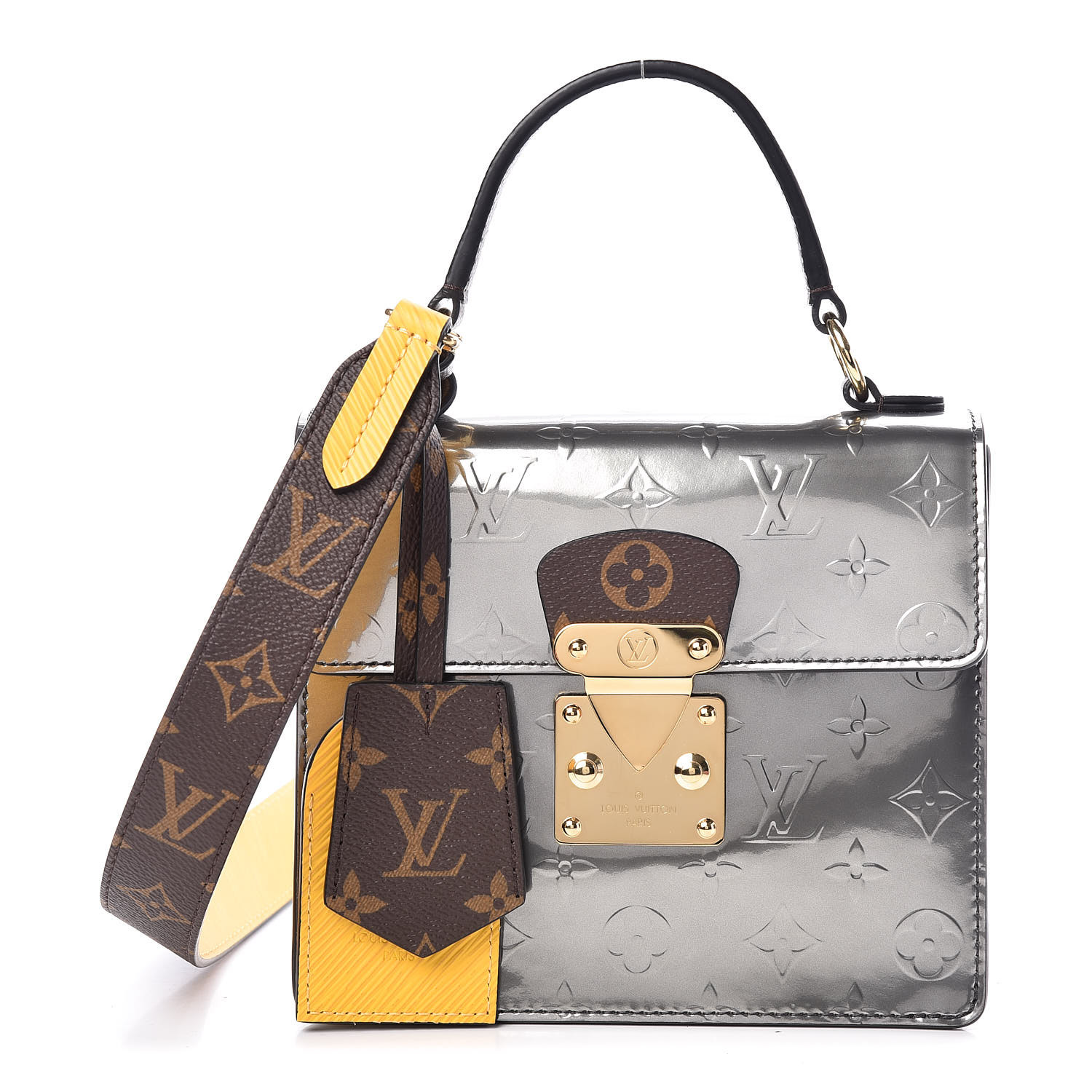 LOUIS VUITTON Vernis Monogram Epi Spring Street Bitume Metallise 428666