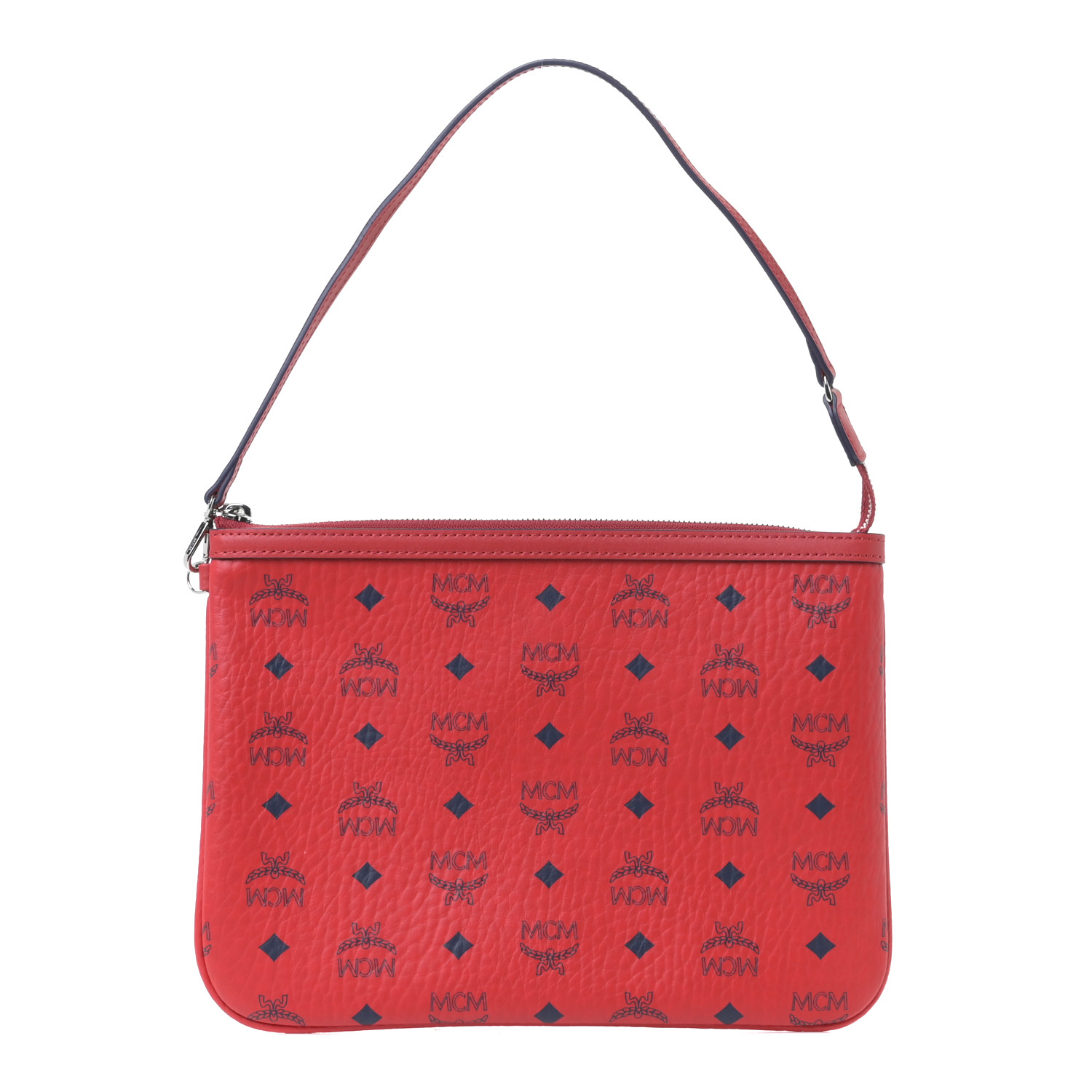 red mcm pouch