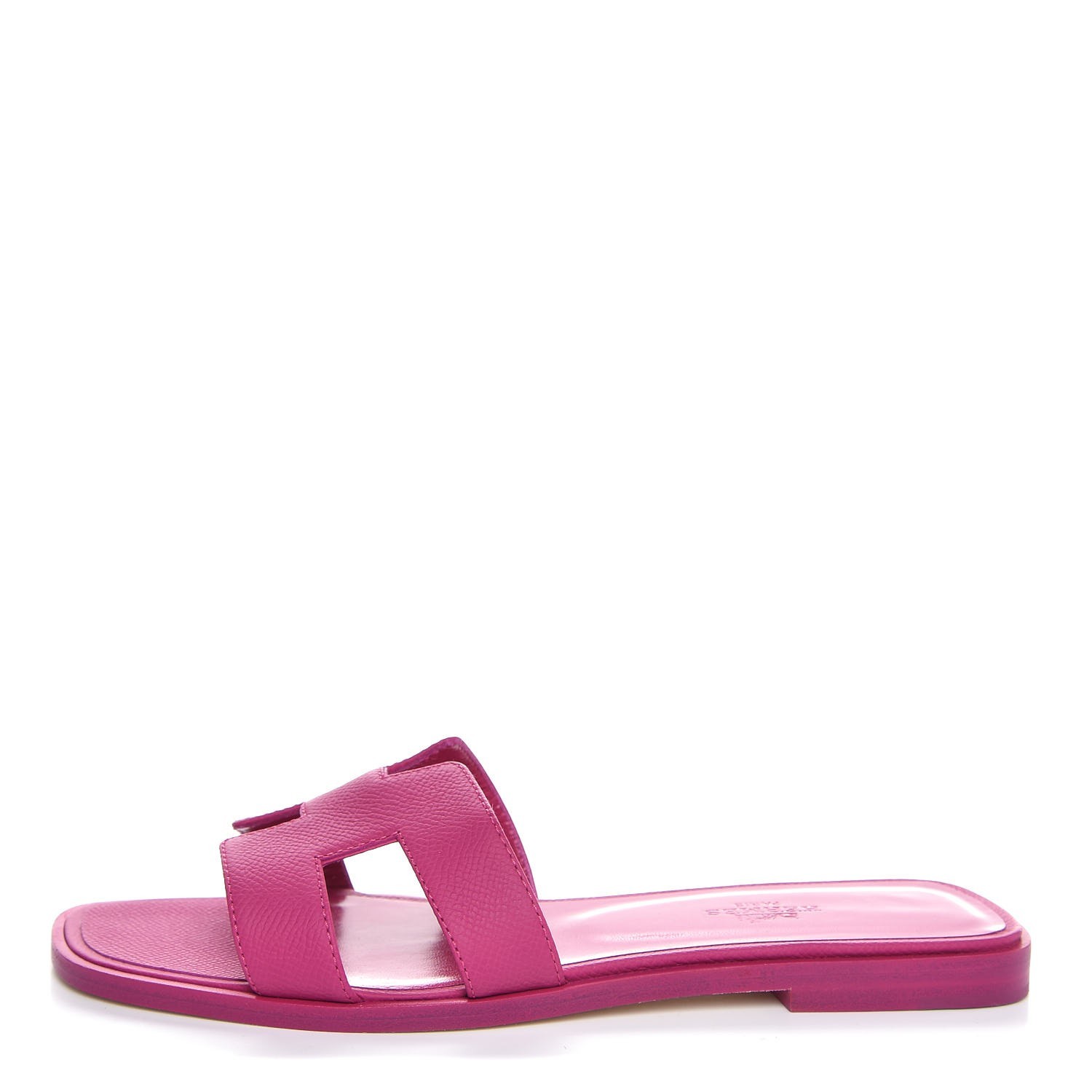 HERMES Epsom Oran Sandals 37.5 Pink 299211