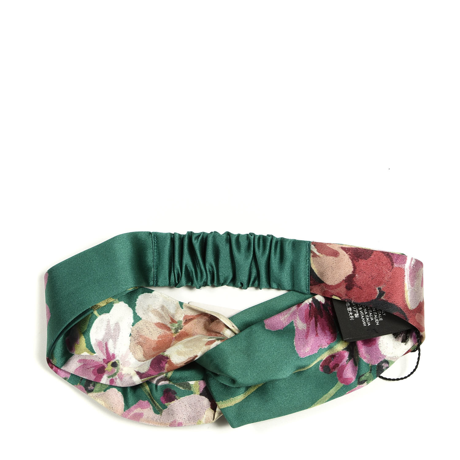 blooms print silk headband
