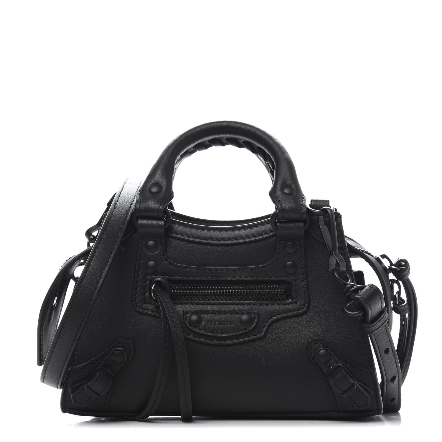 BALENCIAGA Smooth Calfskin Classic Hardware Nano Neo City Crossbody ...