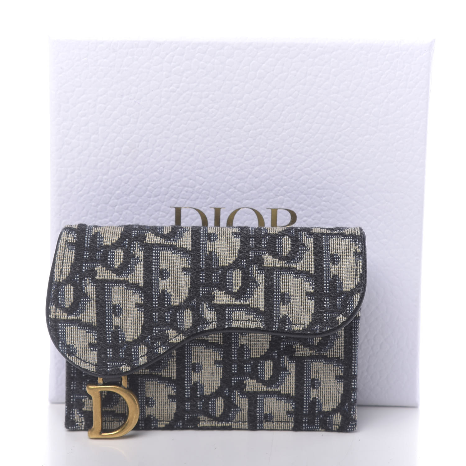 dior card holder saddle