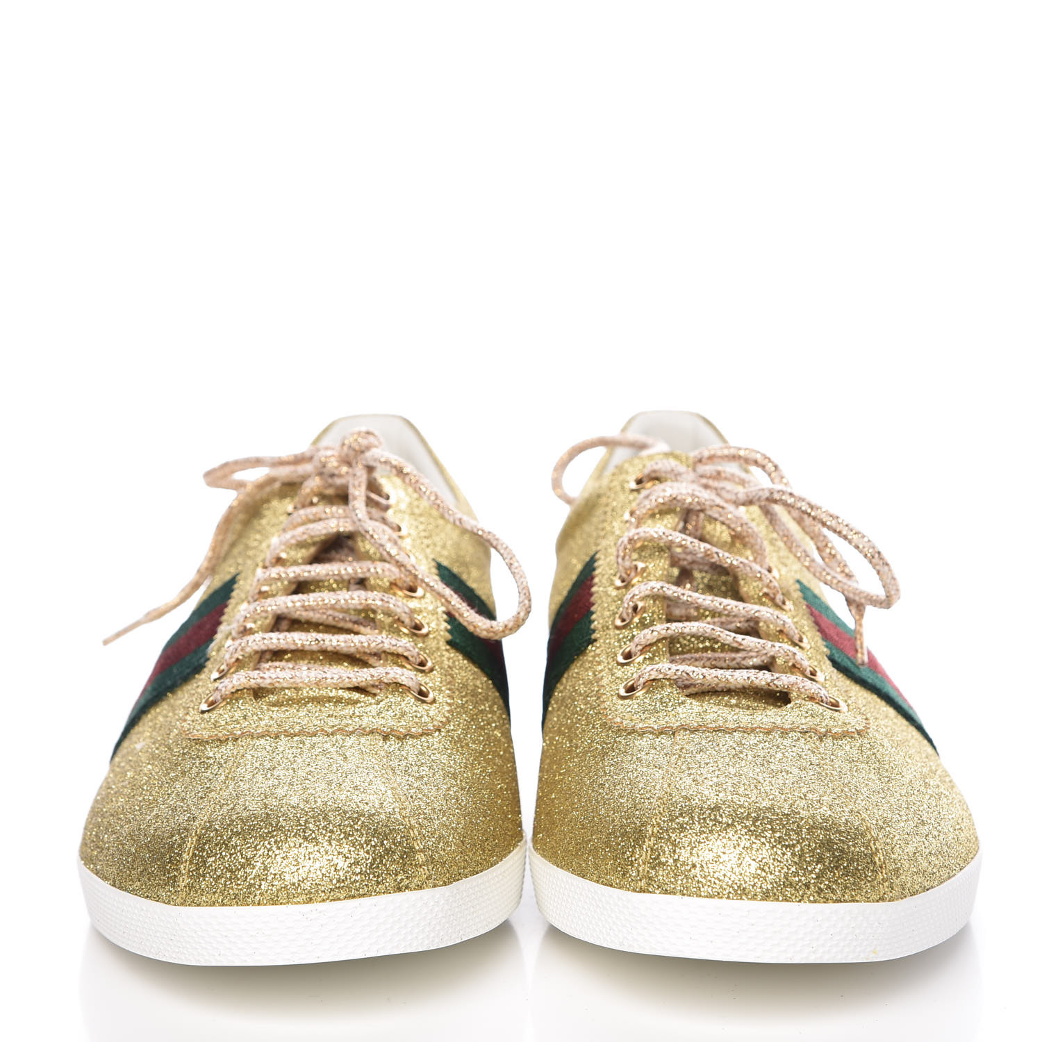 gucci bambi web metallic sneakers