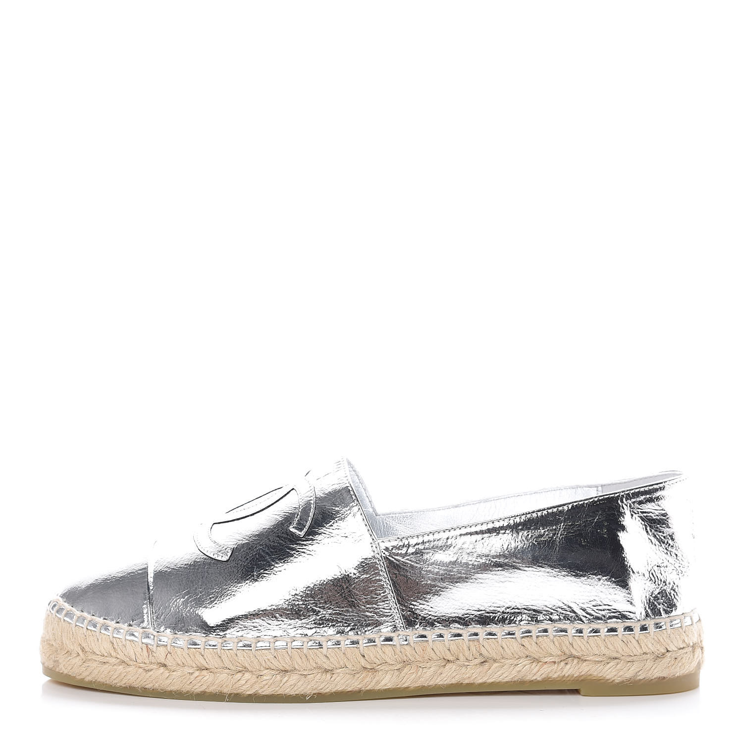 silver chanel espadrilles