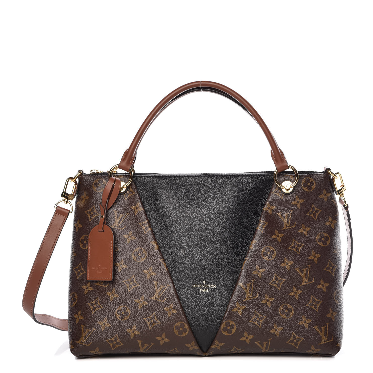 LOUIS VUITTON Monogram V Tote MM Black 382252