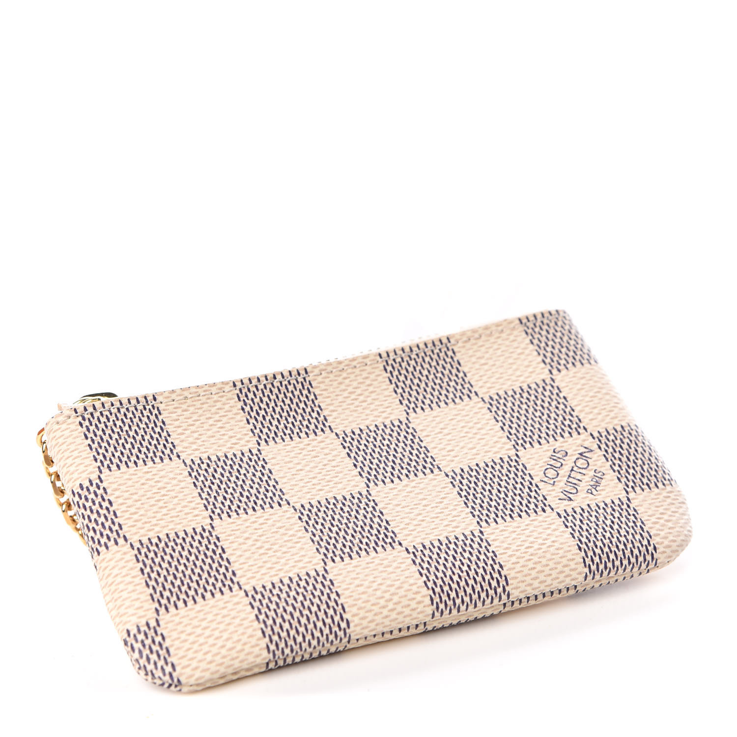 louis vuitton key pouch damier azur white blue