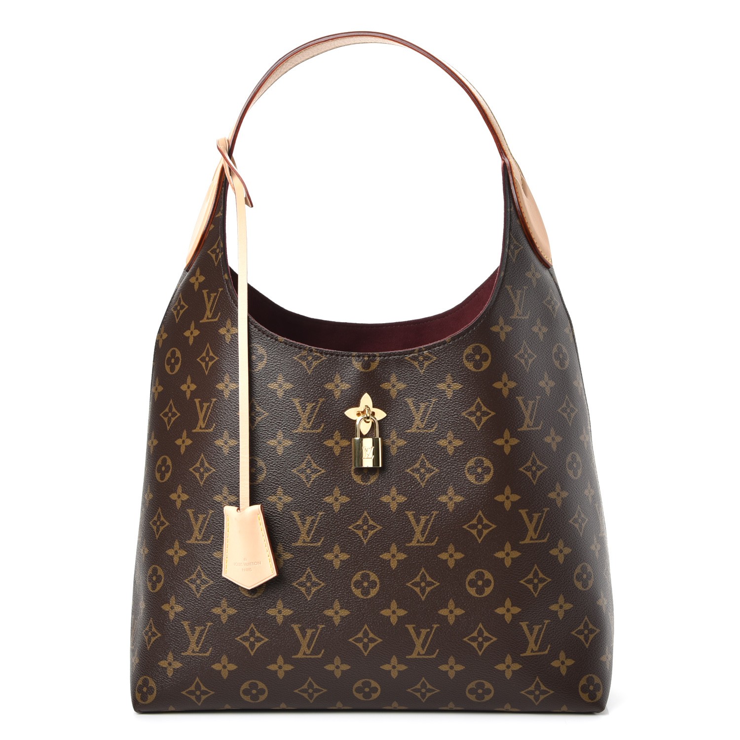 LOUIS VUITTON Monogram Flower Hobo Beige 244170