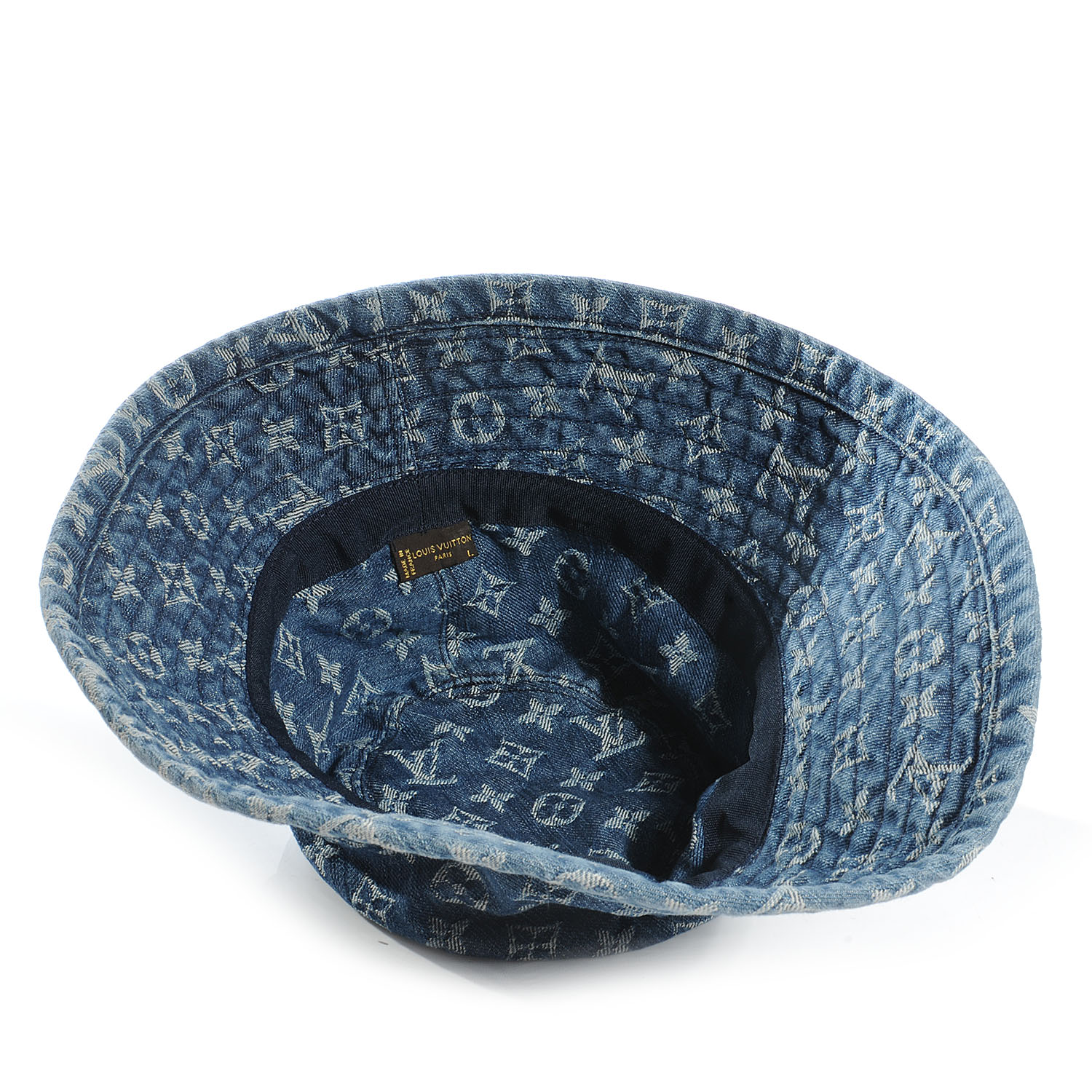 LOUIS VUITTON Monogram Denim Bucket Hat 52939