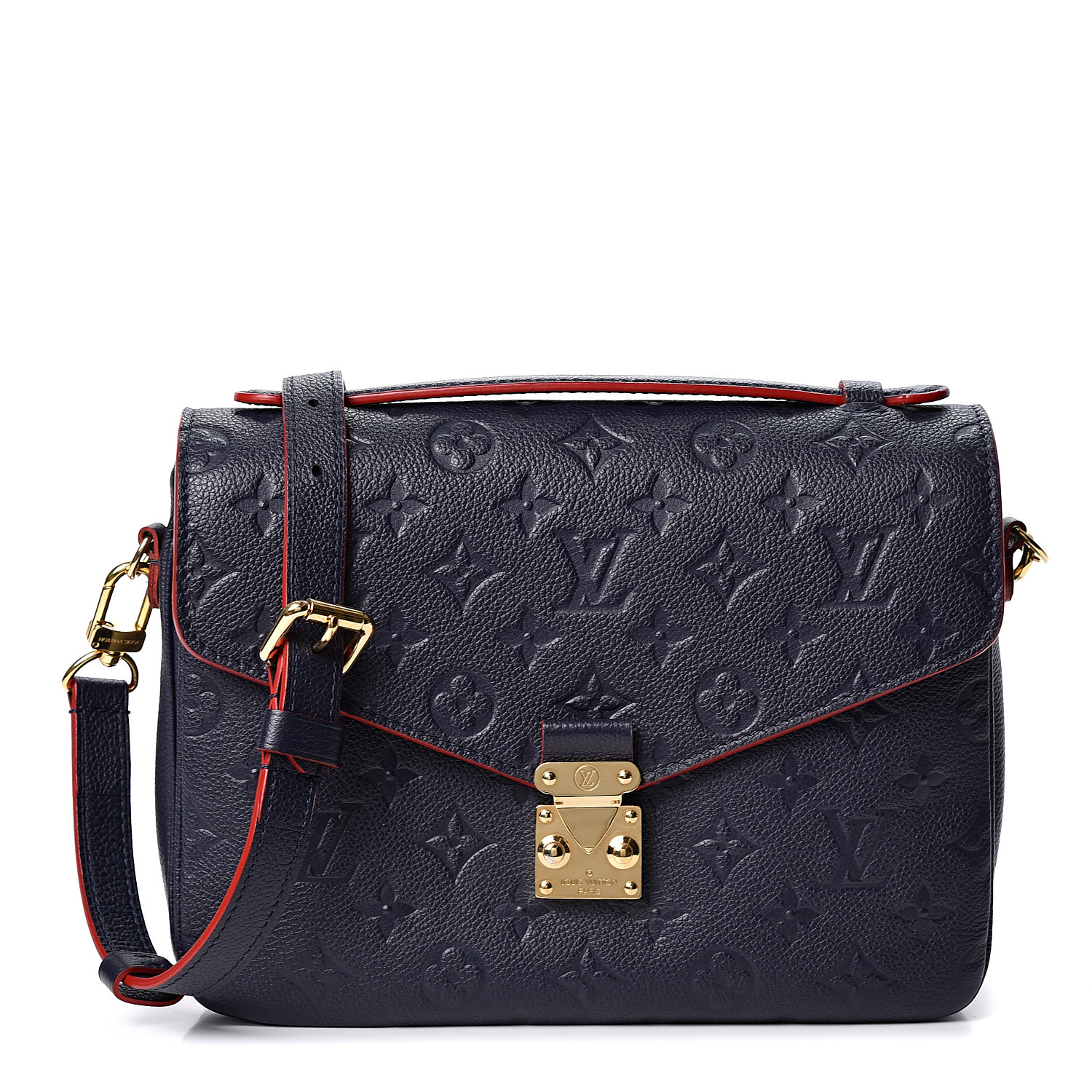 LOUIS VUITTON Empreinte Pochette Metis Marine Rouge 564199