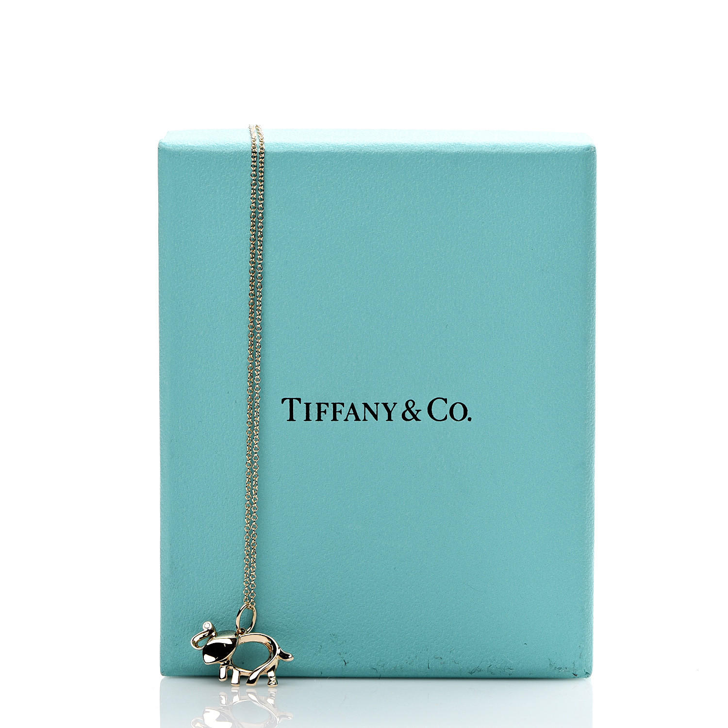 tiffany elephant necklace rose gold