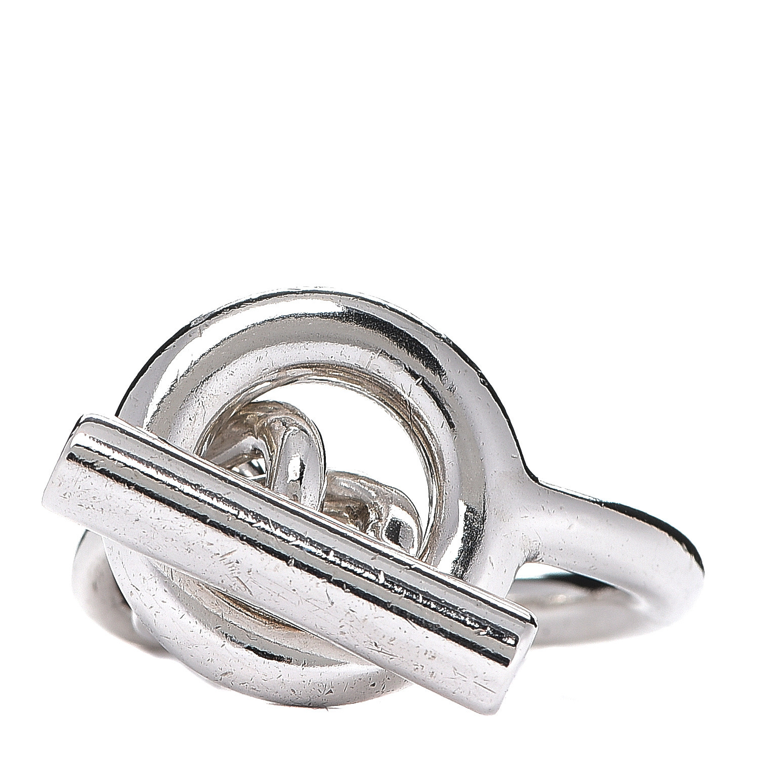 HERMES Sterling Silver Large Croisette Ring 52 6 559236