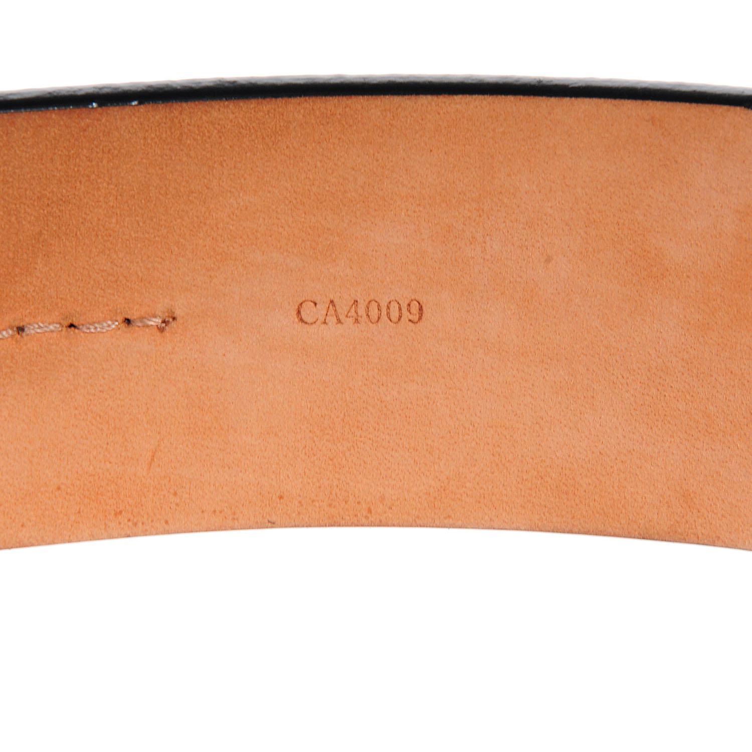 LOUIS VUITTON Utah Leather LV Inventeur 40mm Belt Black 110 44 74026