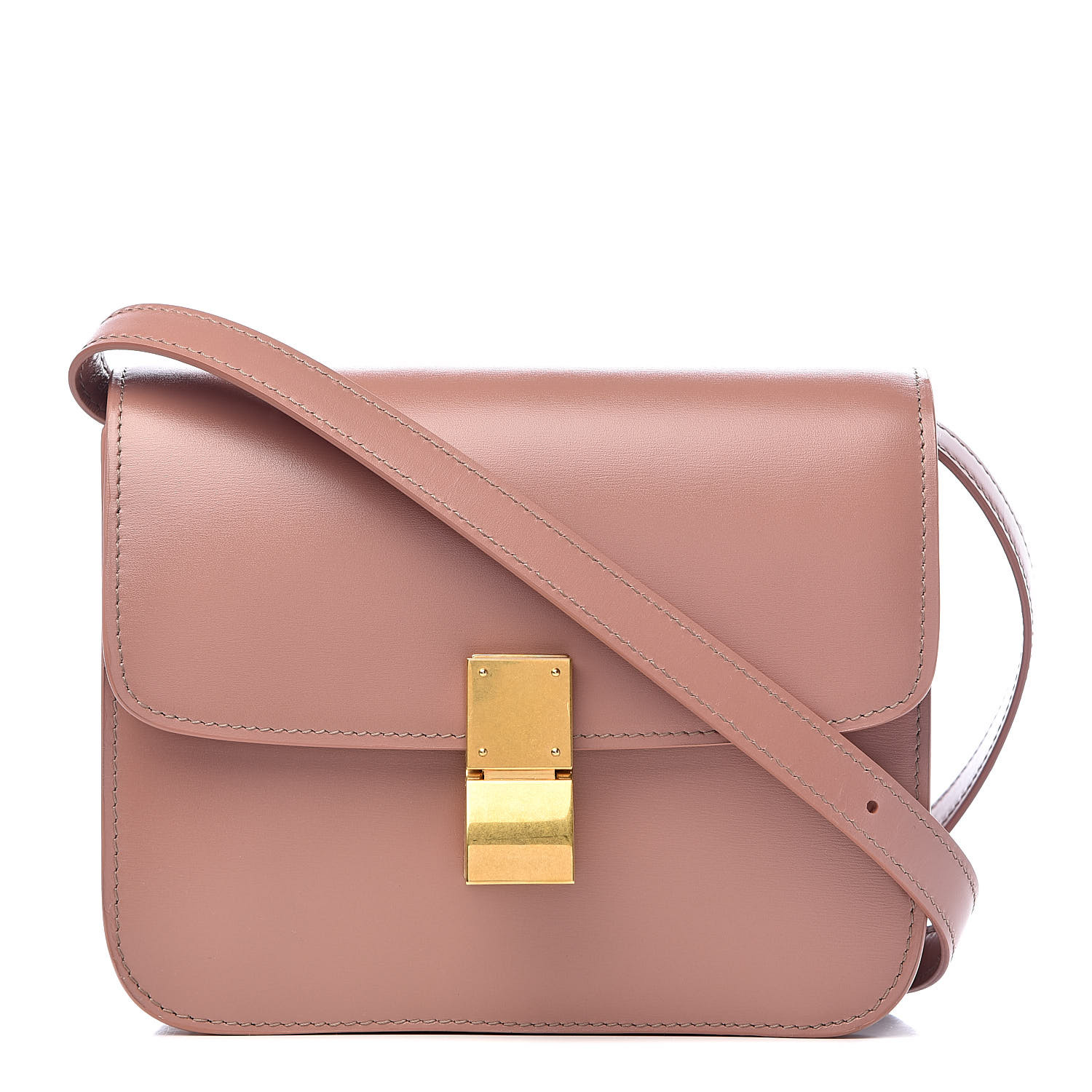 CELINE Box Calfskin Teen Classic Box Flap Bag Antique Rose 512344 ...