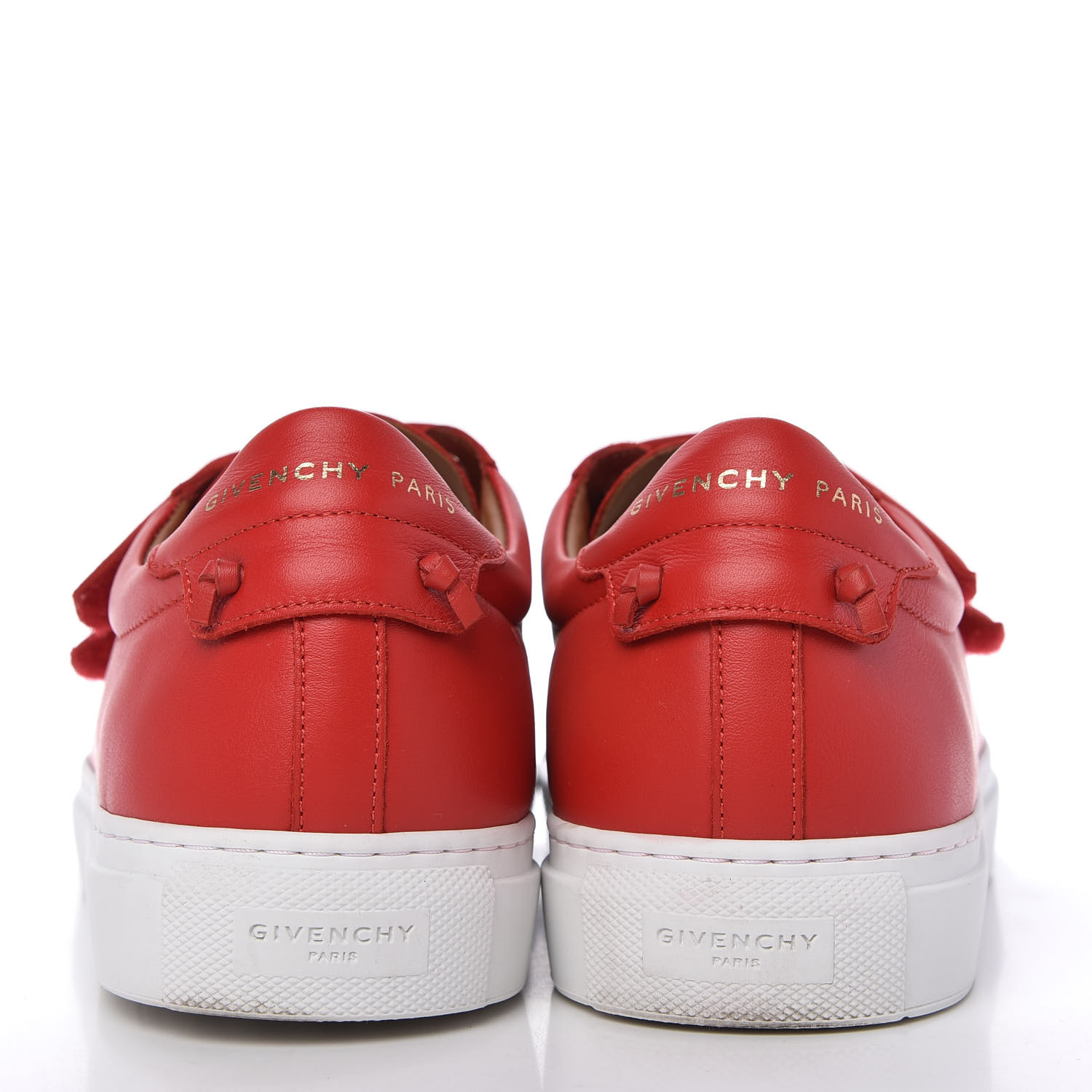 GIVENCHY Calfskin Velcro Strap Mens Urban Street Sneakers 41 Red 