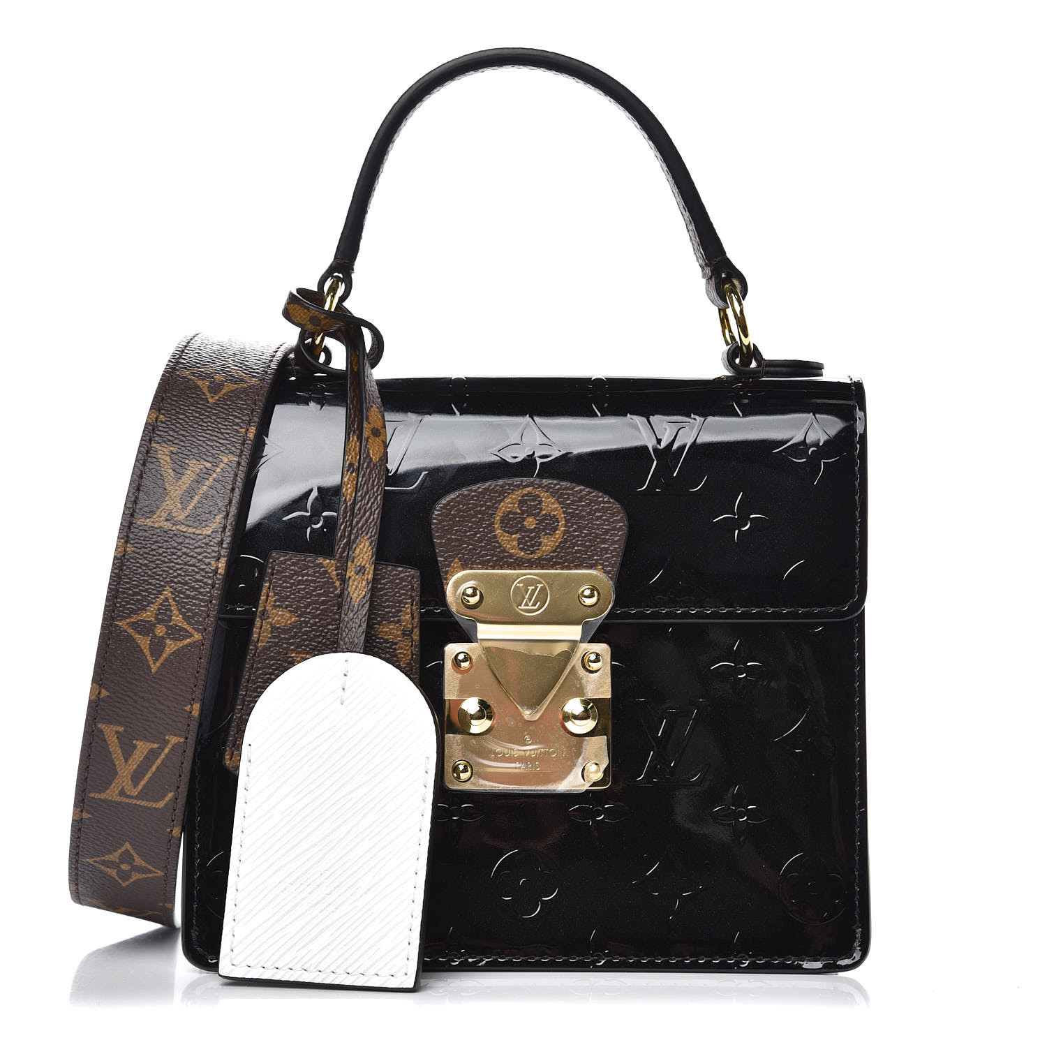 LOUIS VUITTON Monogram Vernis Spring Street Black 377376