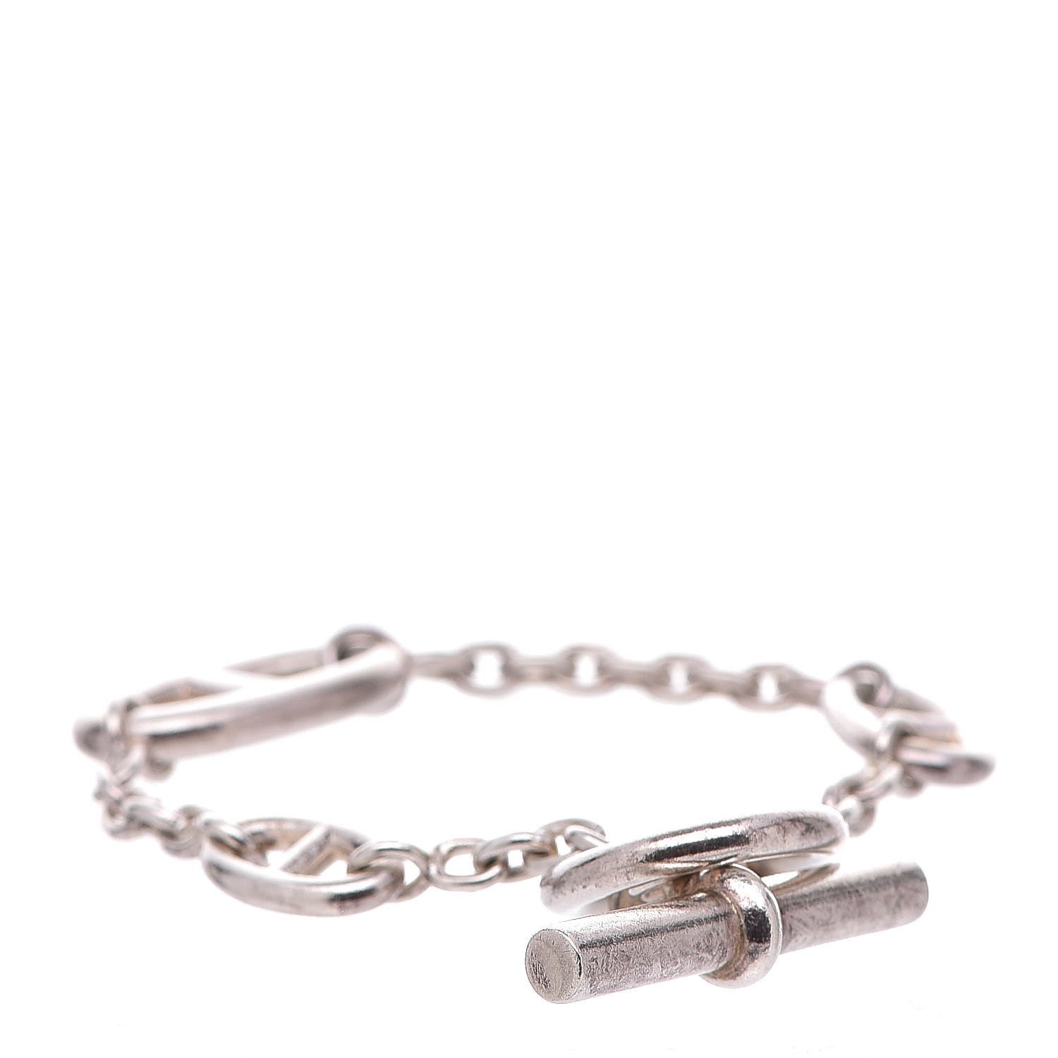 HERMES Sterling Silver Farandole Bracelet LG 299442