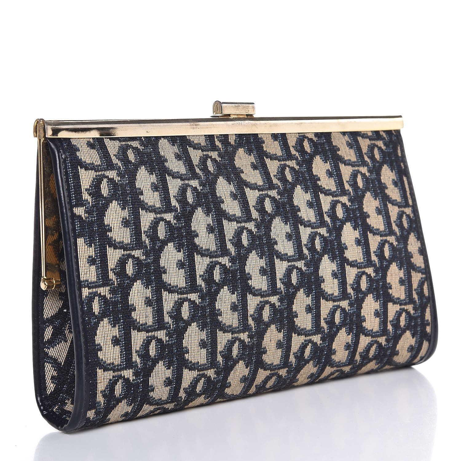 small navy blue clutch bag