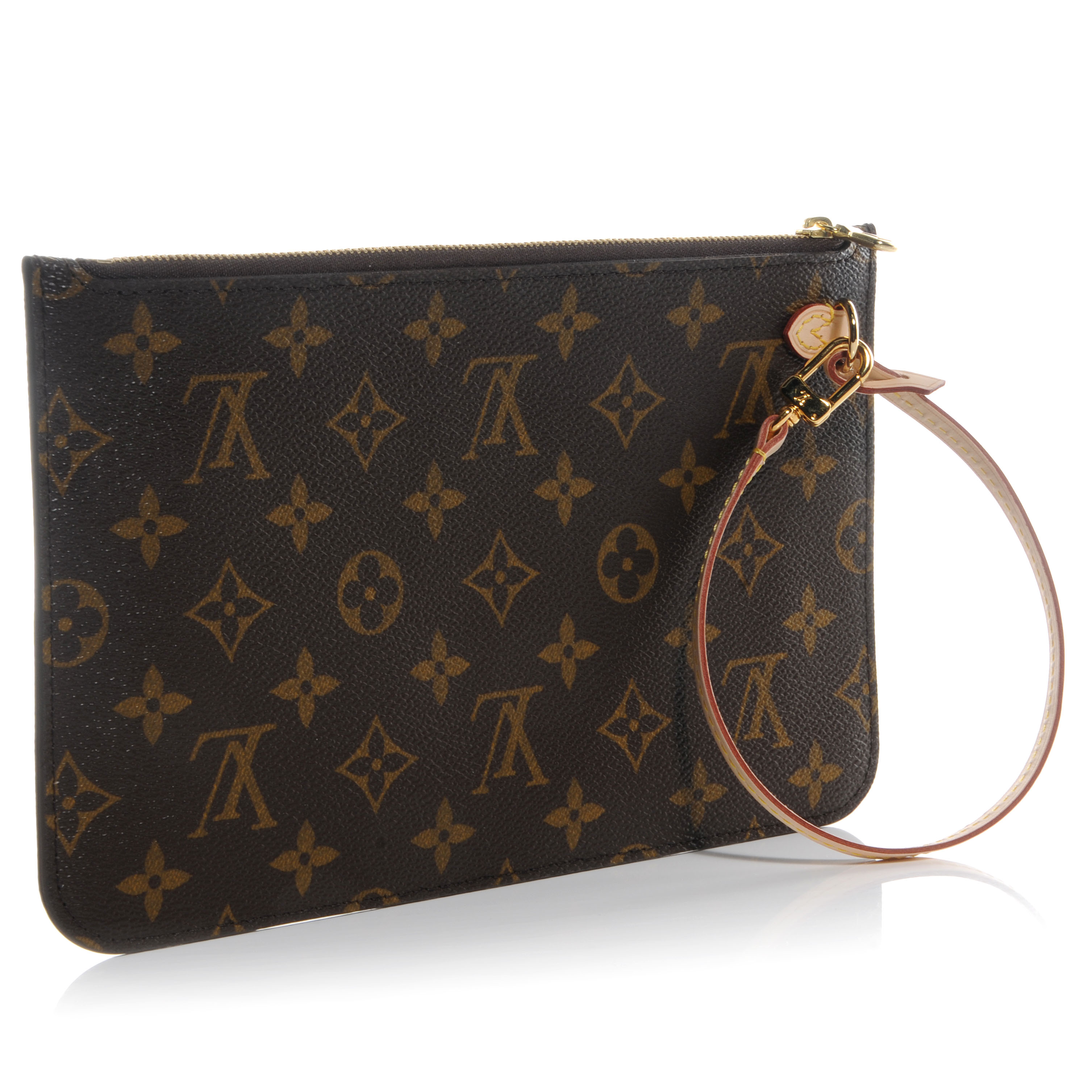 LOUIS VUITTON Monogram Neverfull MM GM Pochette Fuchsia 64762