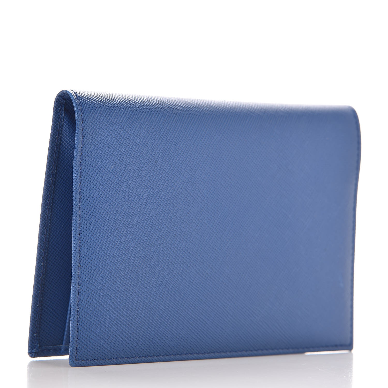 PRADA Saffiano Metal Passport Holder Azzurro 324877