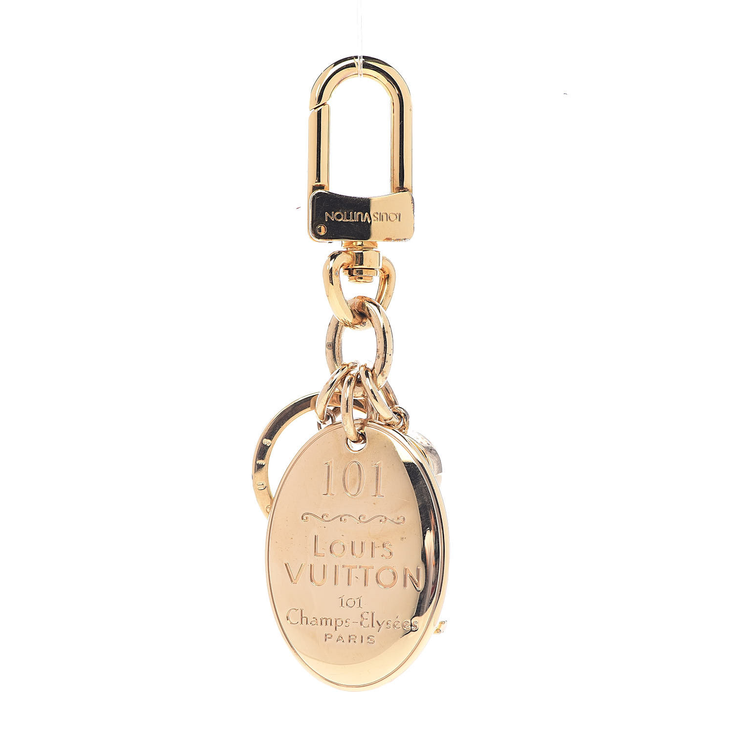 LOUIS VUITTON 101 Champs Elysees Maison Key Charm Gold 502793