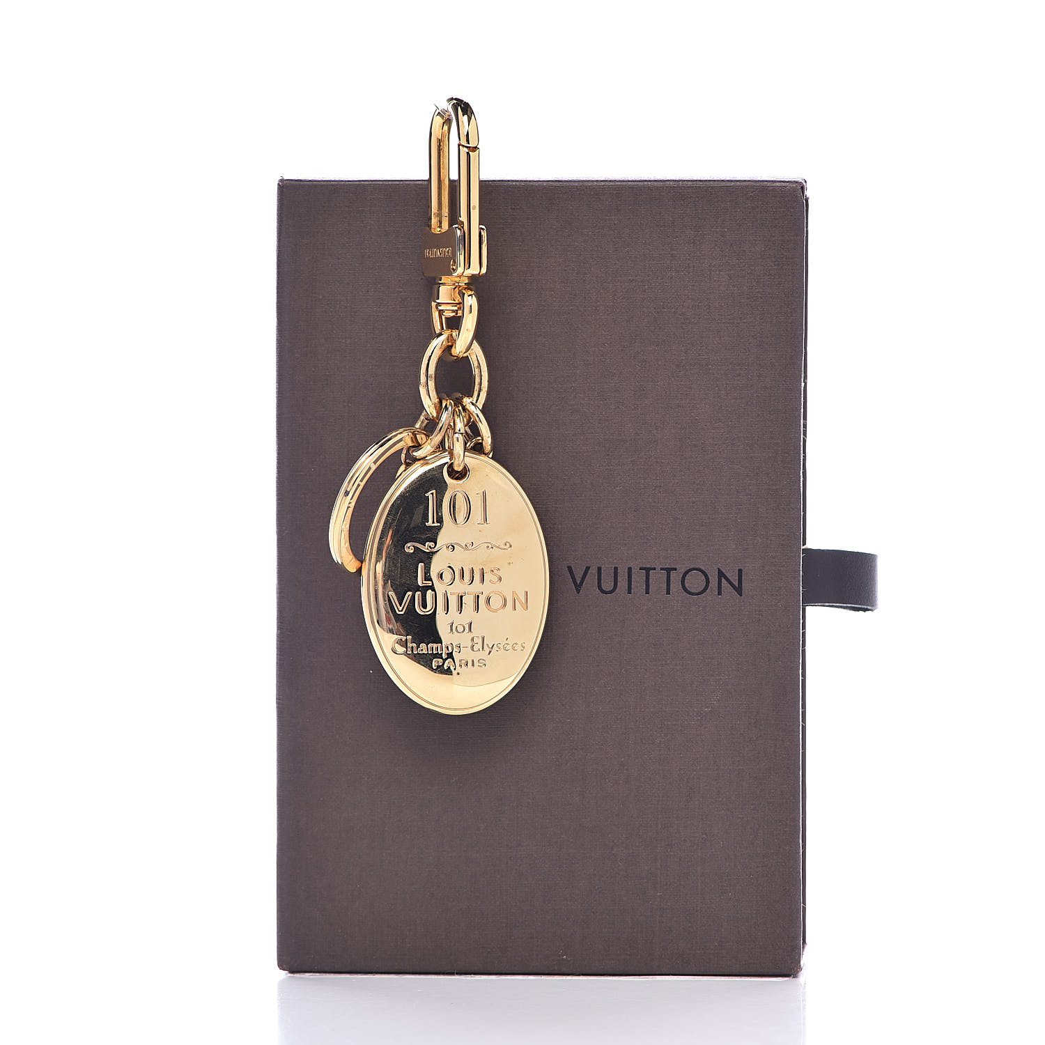 LOUIS VUITTON 101 Champs Elysees Maison Key Charm Gold 502793