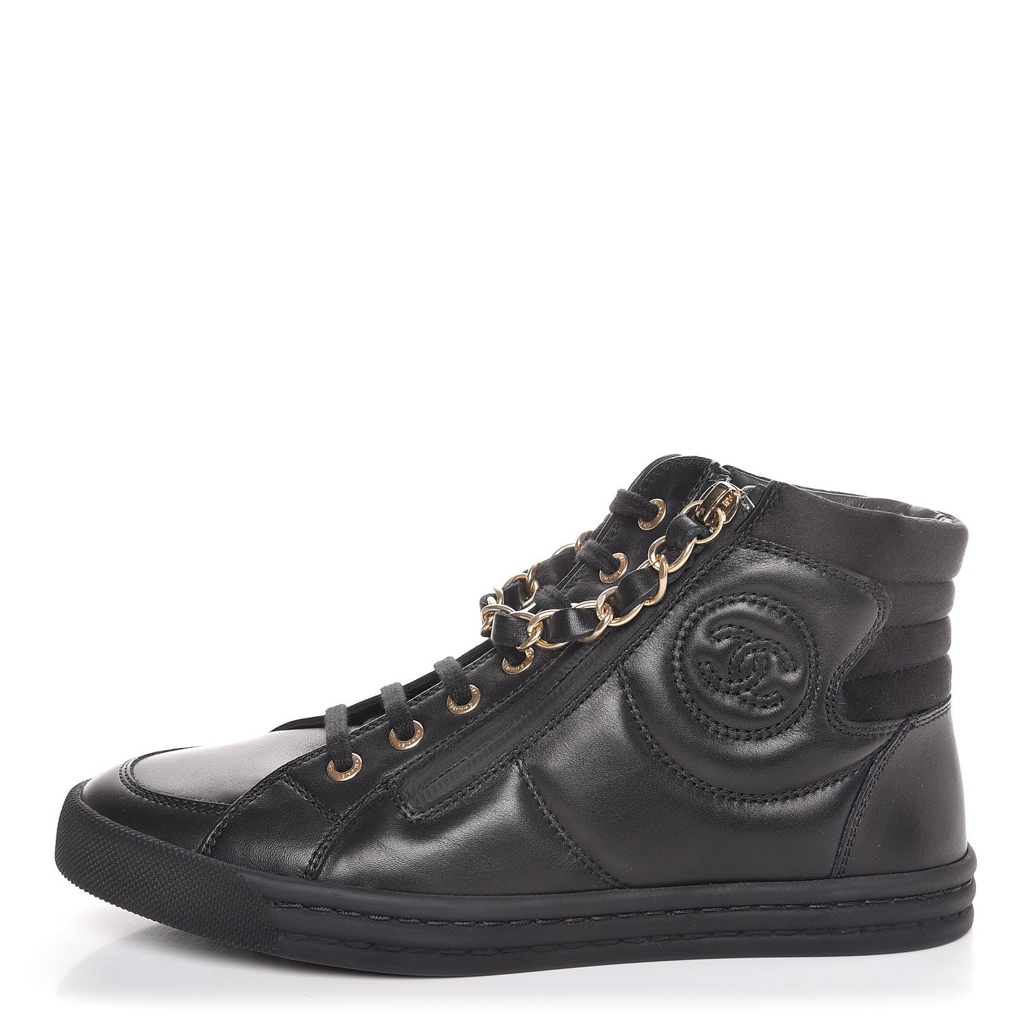 chanel satin sneakers