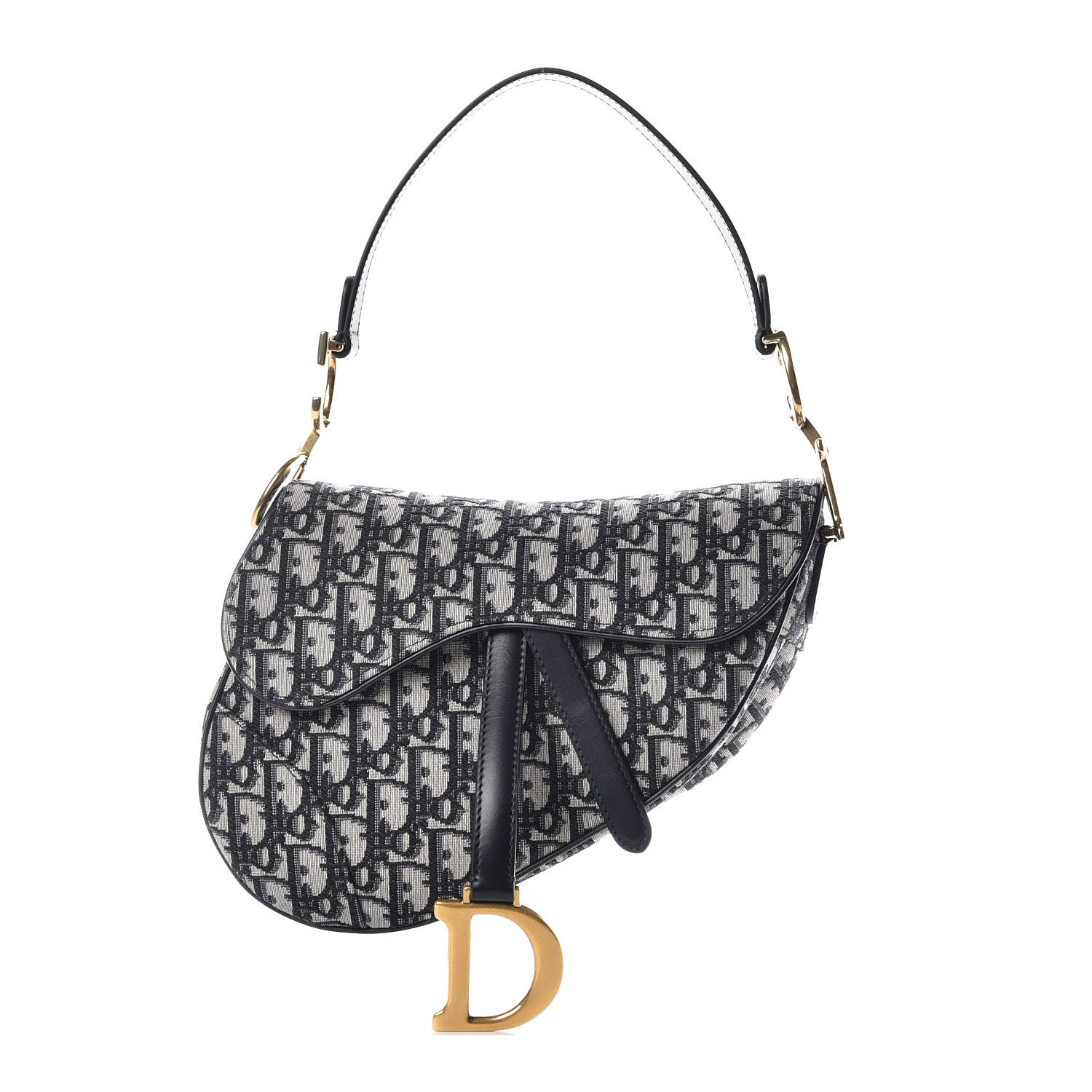 christian dior oblique saddle bag blue