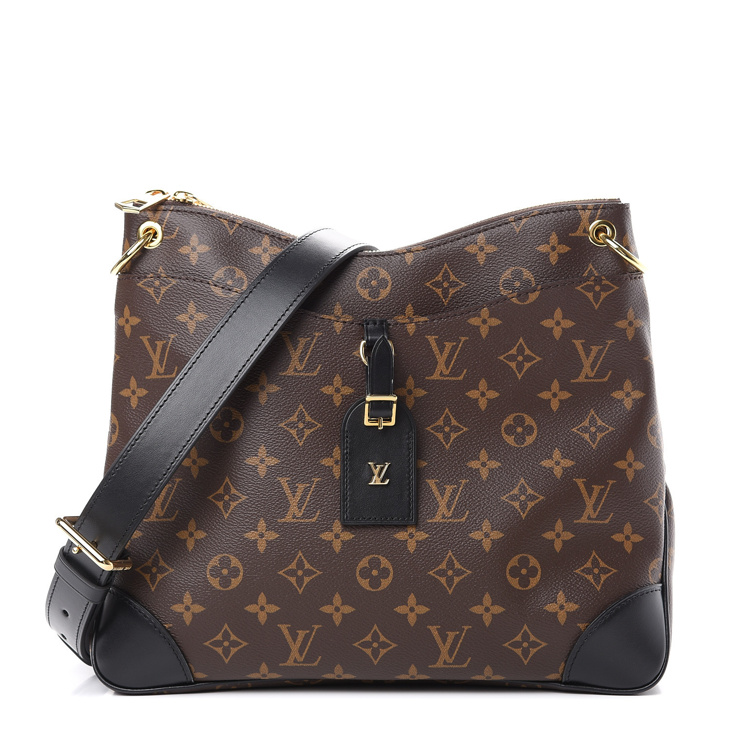 LOUIS VUITTON Monogram Odeon MM Black 574931