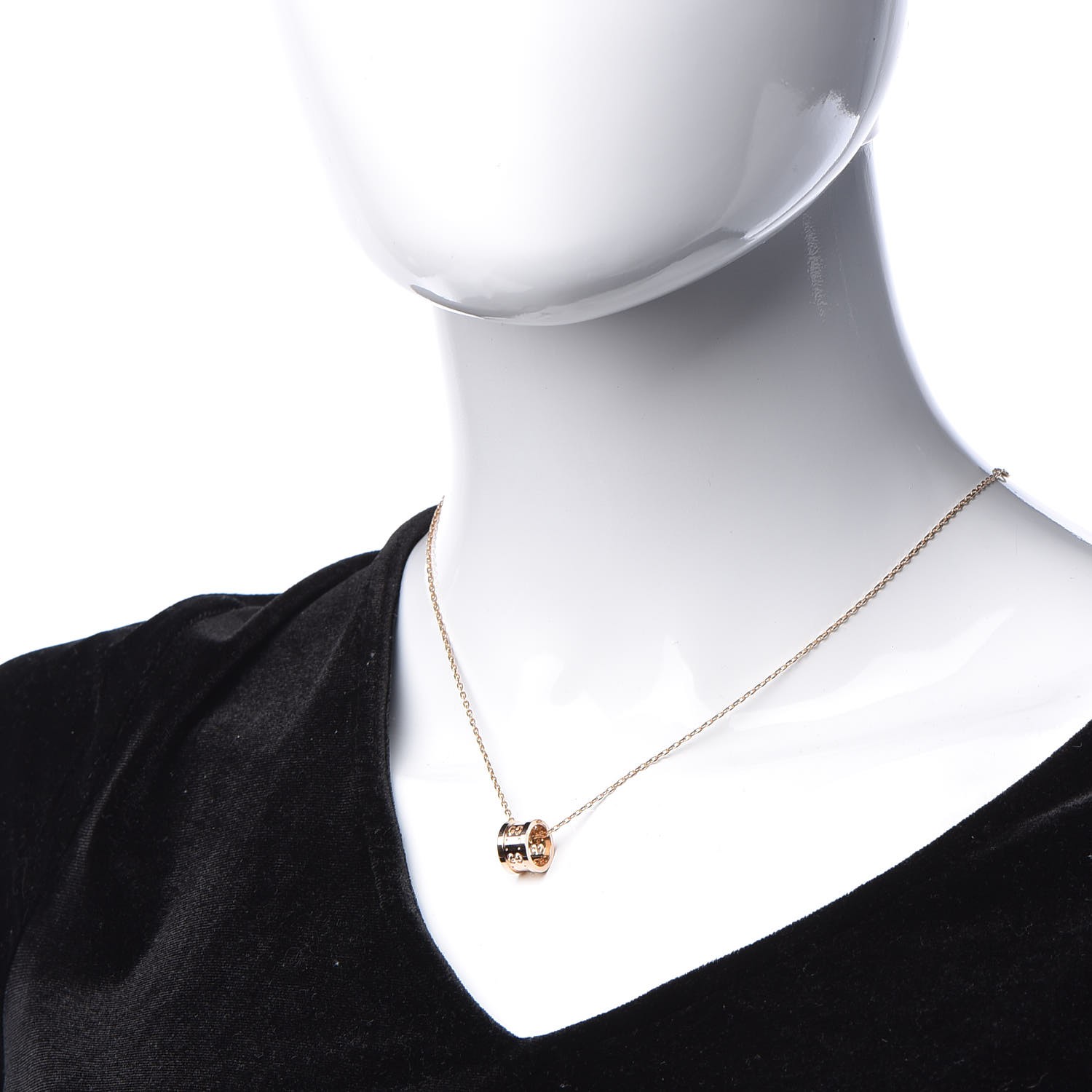 GUCCI 18K Rose Gold Icon Twirl Necklace 