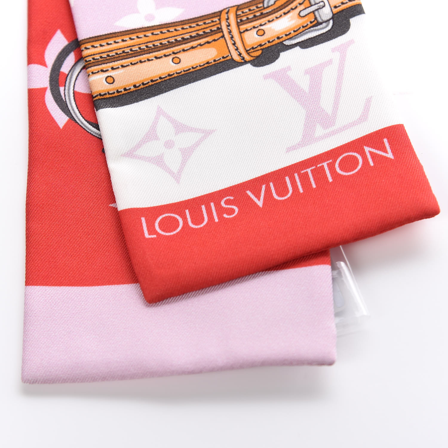 LOUIS VUITTON Silk Monogram Giant Confidential Bandeau Rouge 420675