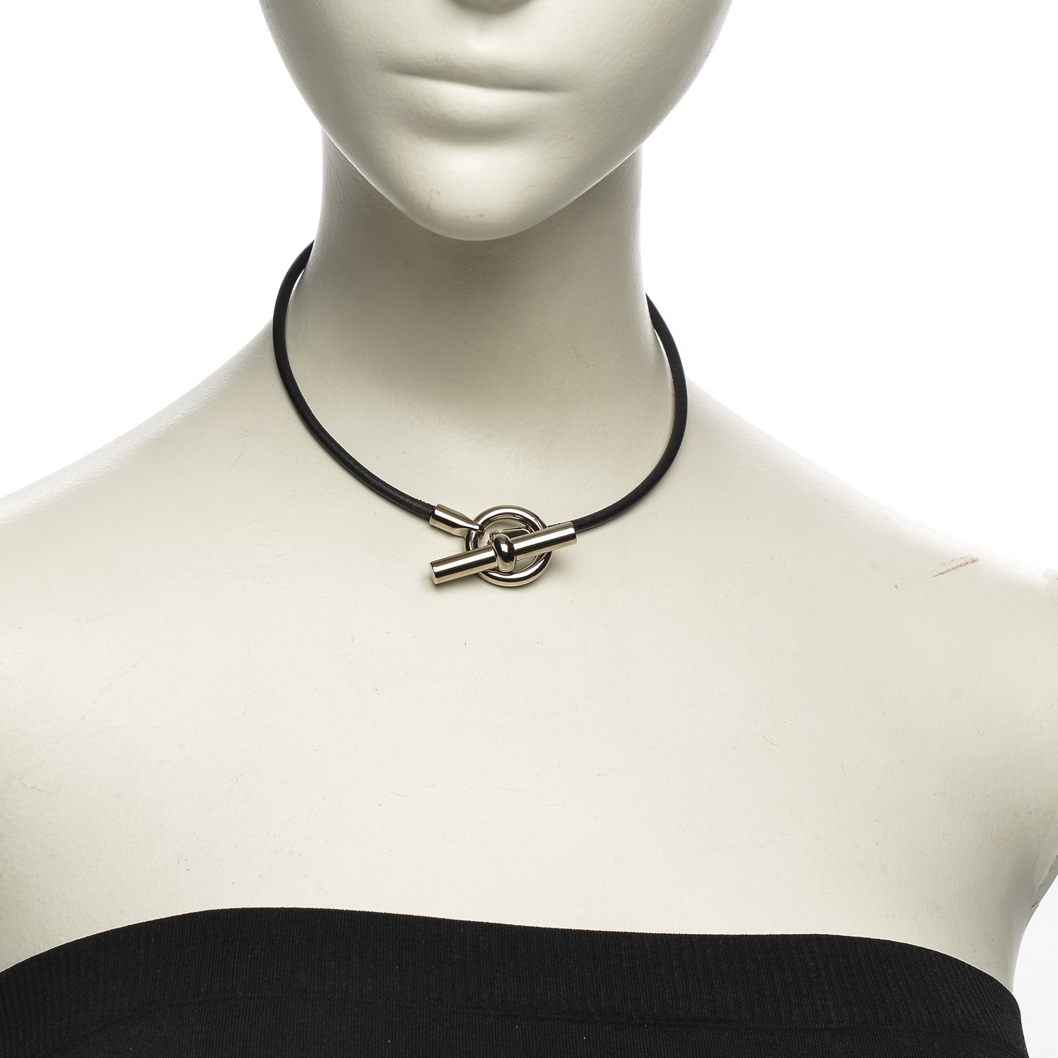 【HERMES】Glenan necklace グレナン 編み込みネックレス シンプルながら存在感たっぷり♪【HERMES】《Glenan》ネックレス