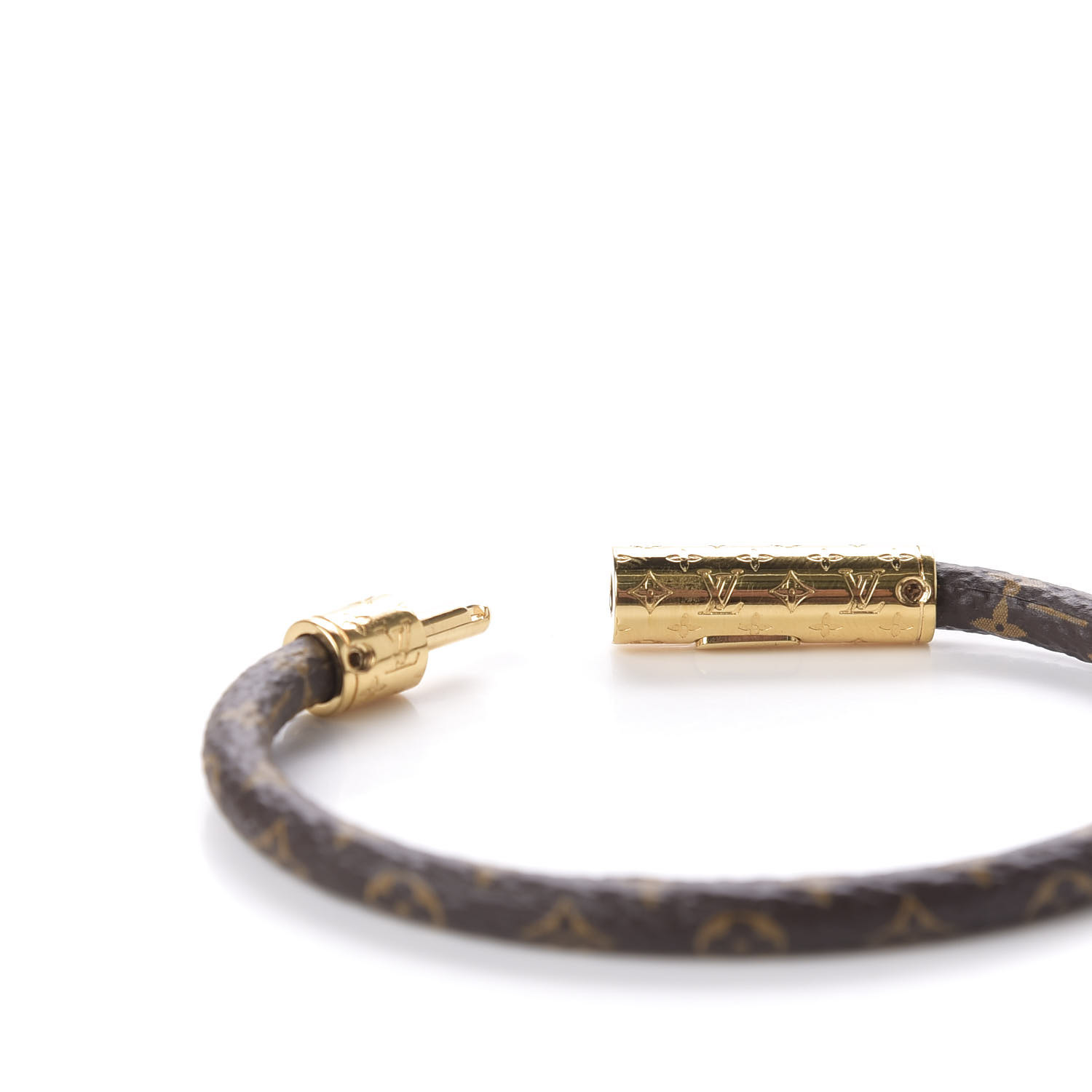 Louis Vuitton LV Confidential Bracelet Brown Monogram. Size 19