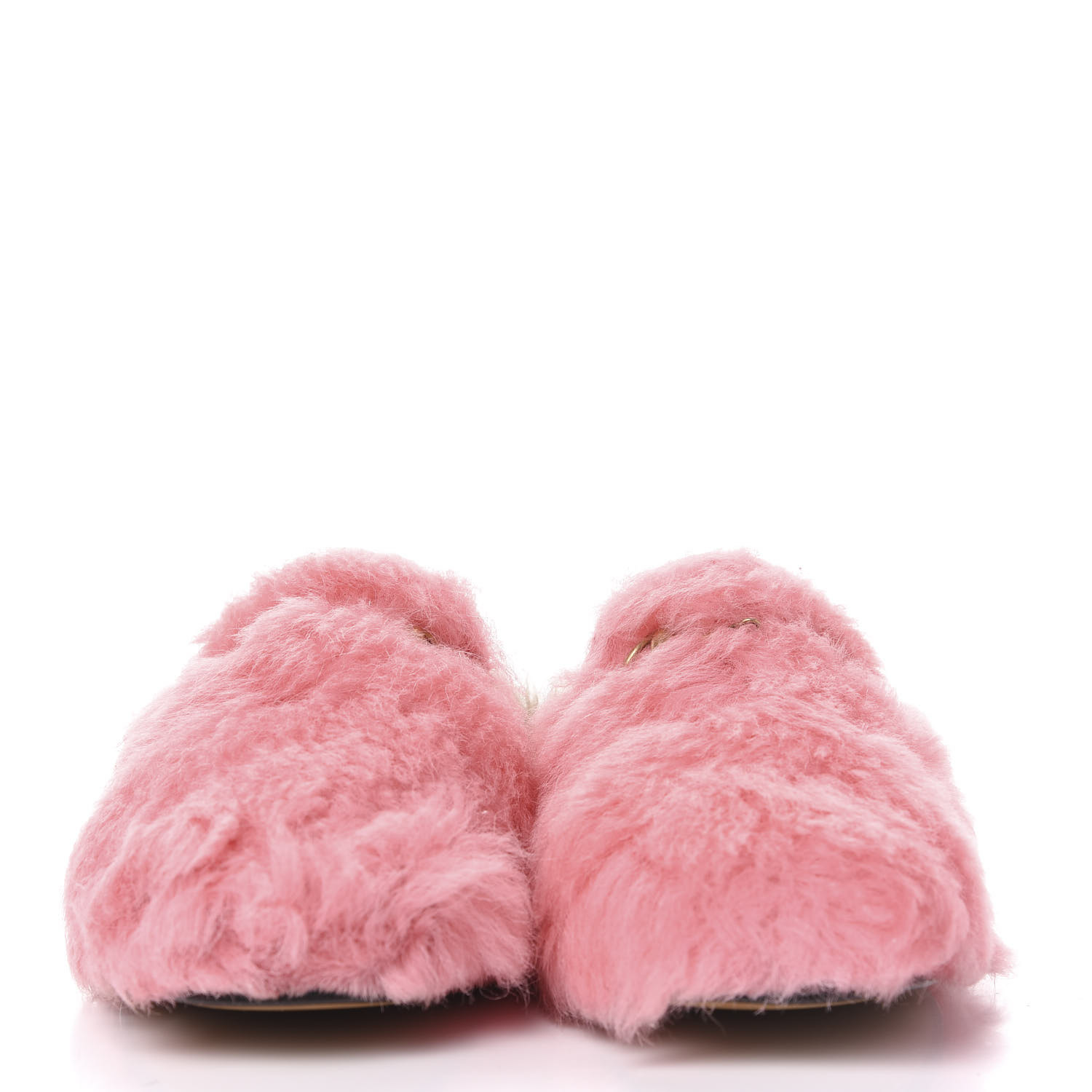 pink gucci fur slides