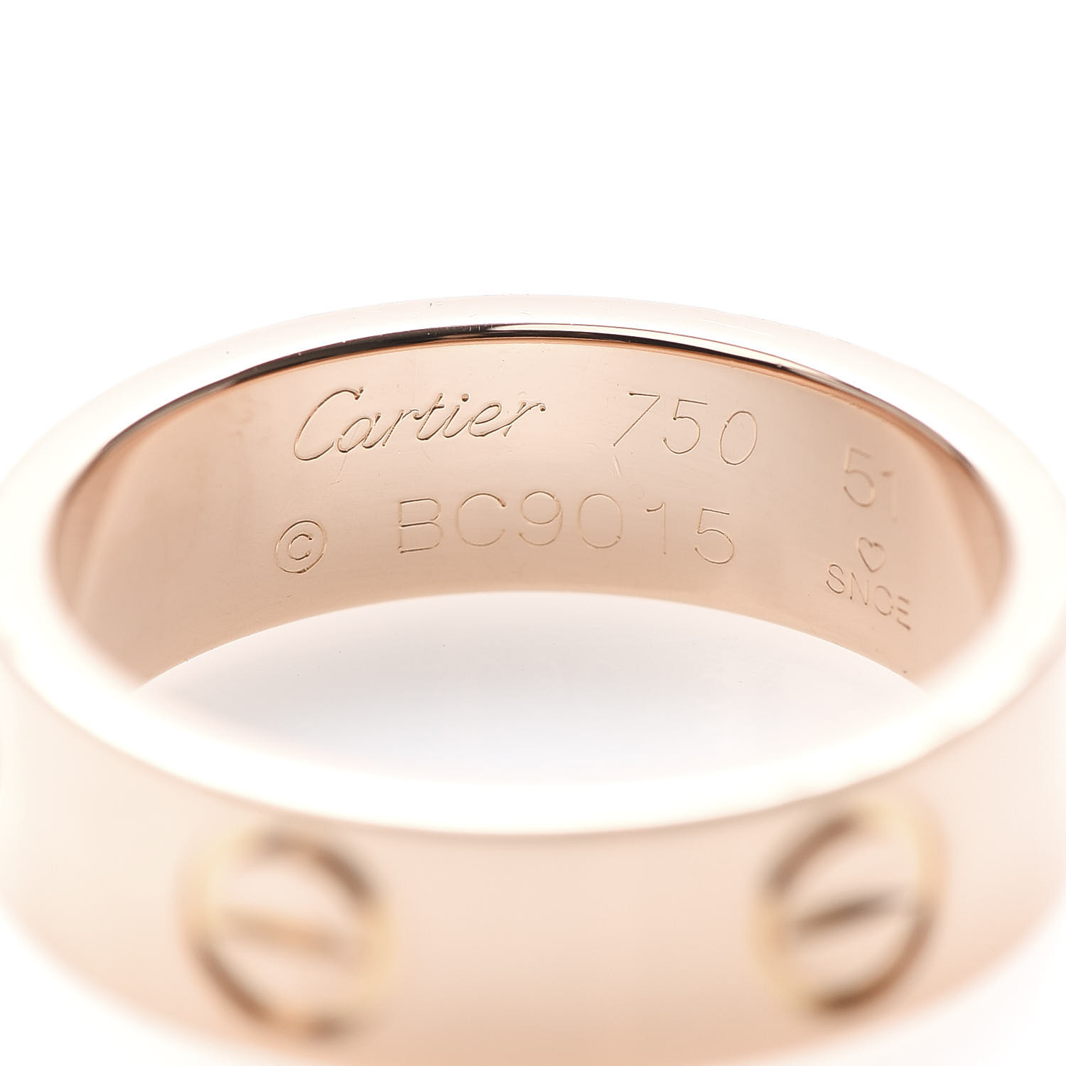 CARTIER 18K Pink Gold 5.5mm LOVE Ring 51 5.75 552948 FASHIONPHILE