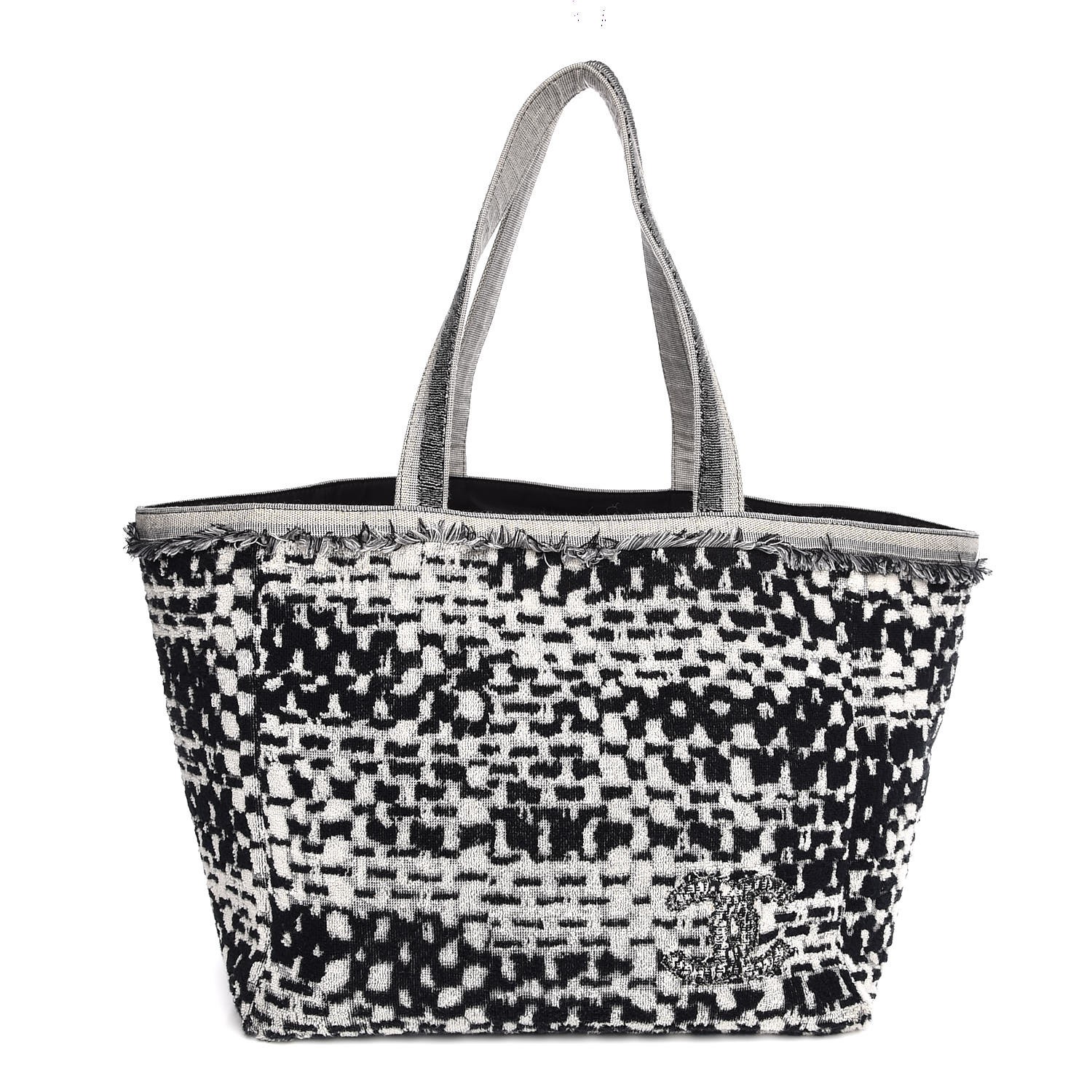 chanel white tweed bolsa