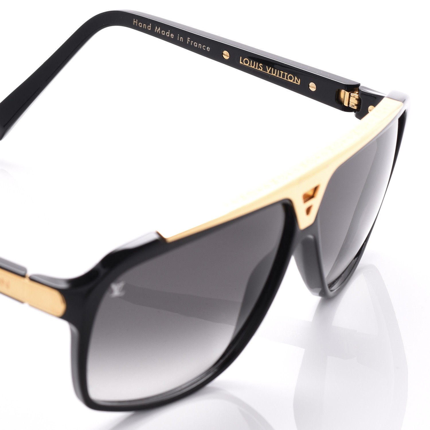 LOUIS VUITTON Acetate Evidence Sunglasses Z0350W Black 239353