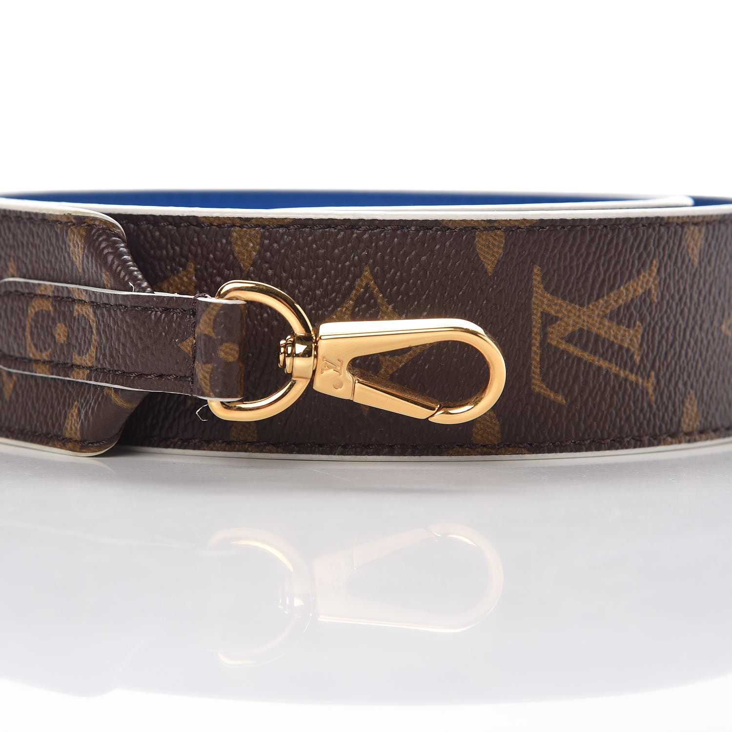 louis vuitton bandouliere strap blue LOUIS VUITTON Monogram Bandouliere Shoulder Strap Blue 301900