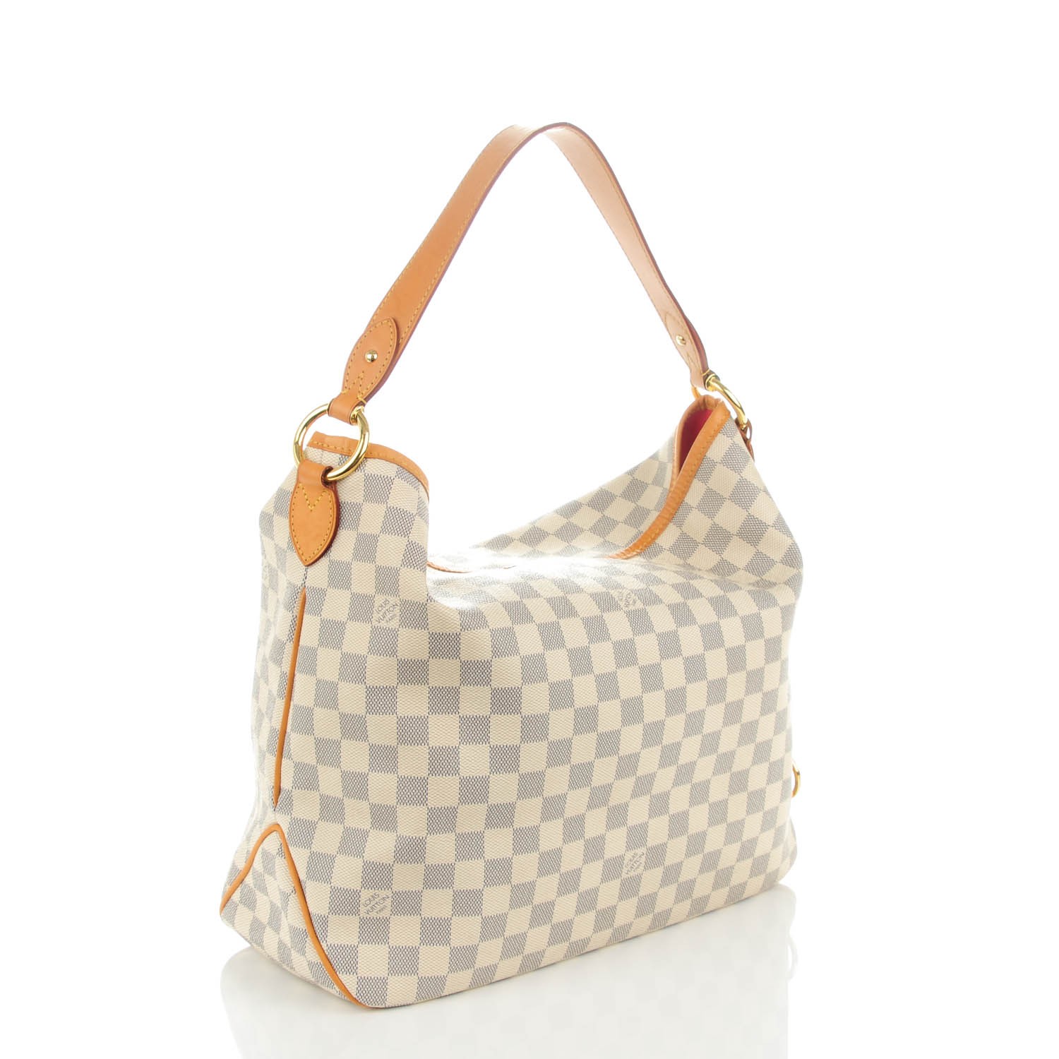 vuitton delightful mm azur LOUIS VUITTON Damier Azur Delightful MM Pink 154855