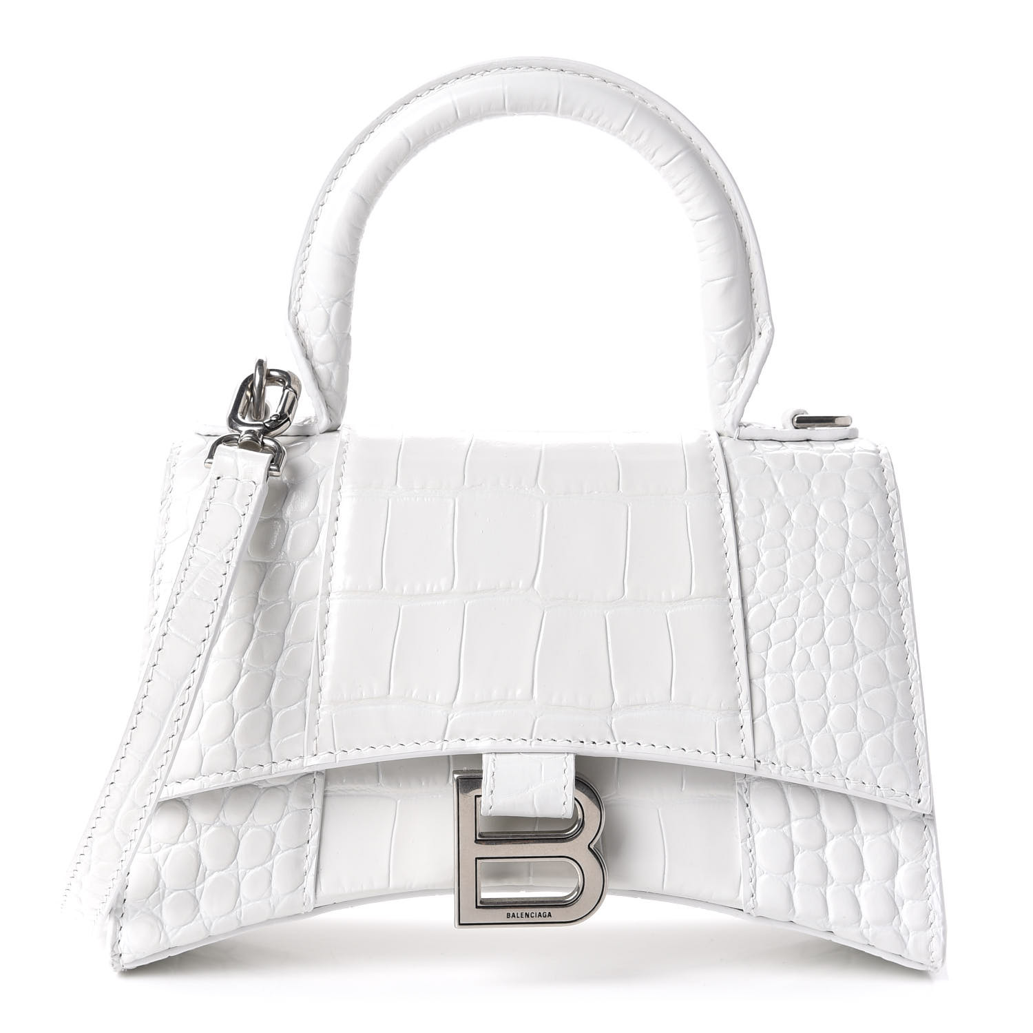 balenciaga white croc hourglass