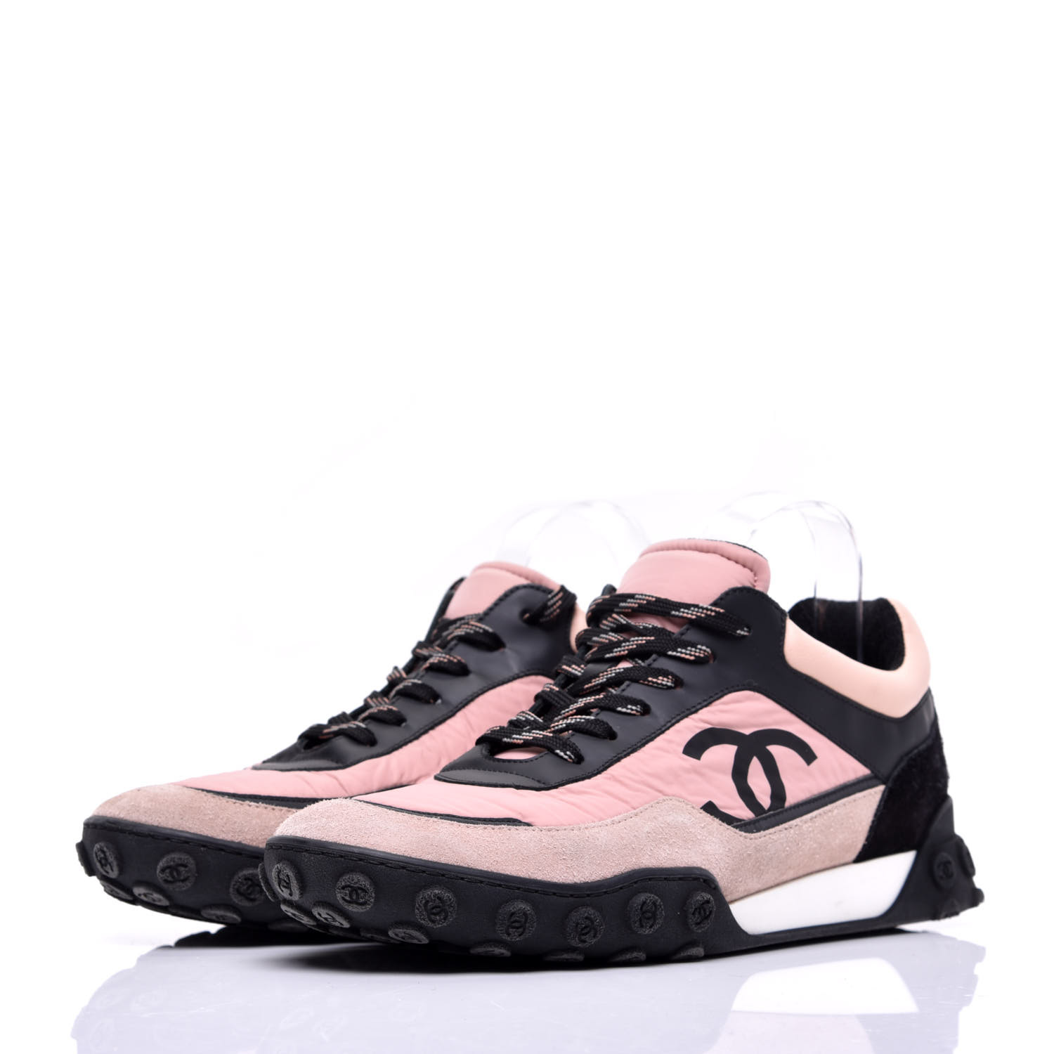 chanel cc calfskin sneakers