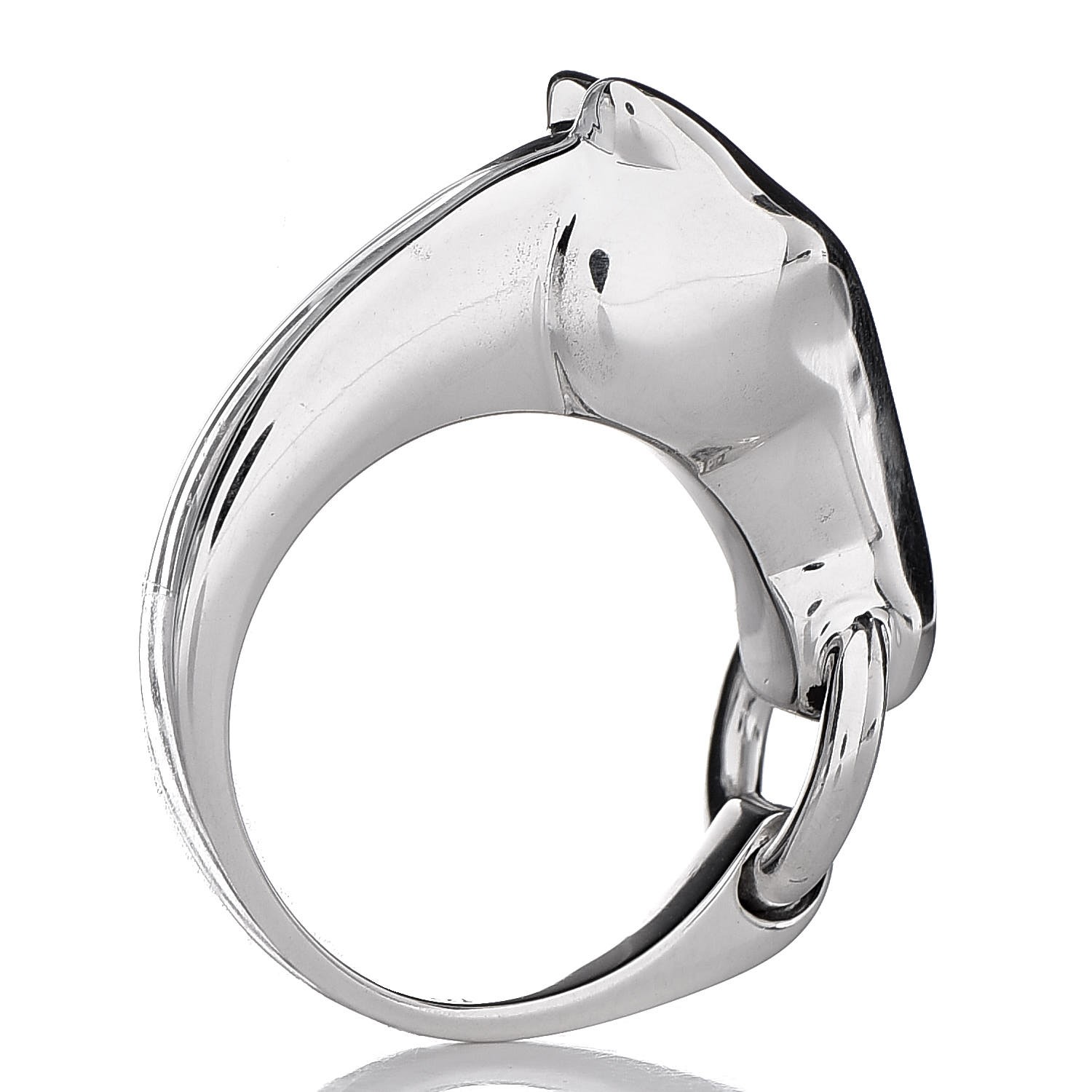 HERMES Sterling Silver Small Galop Ring 56 7.75 259338