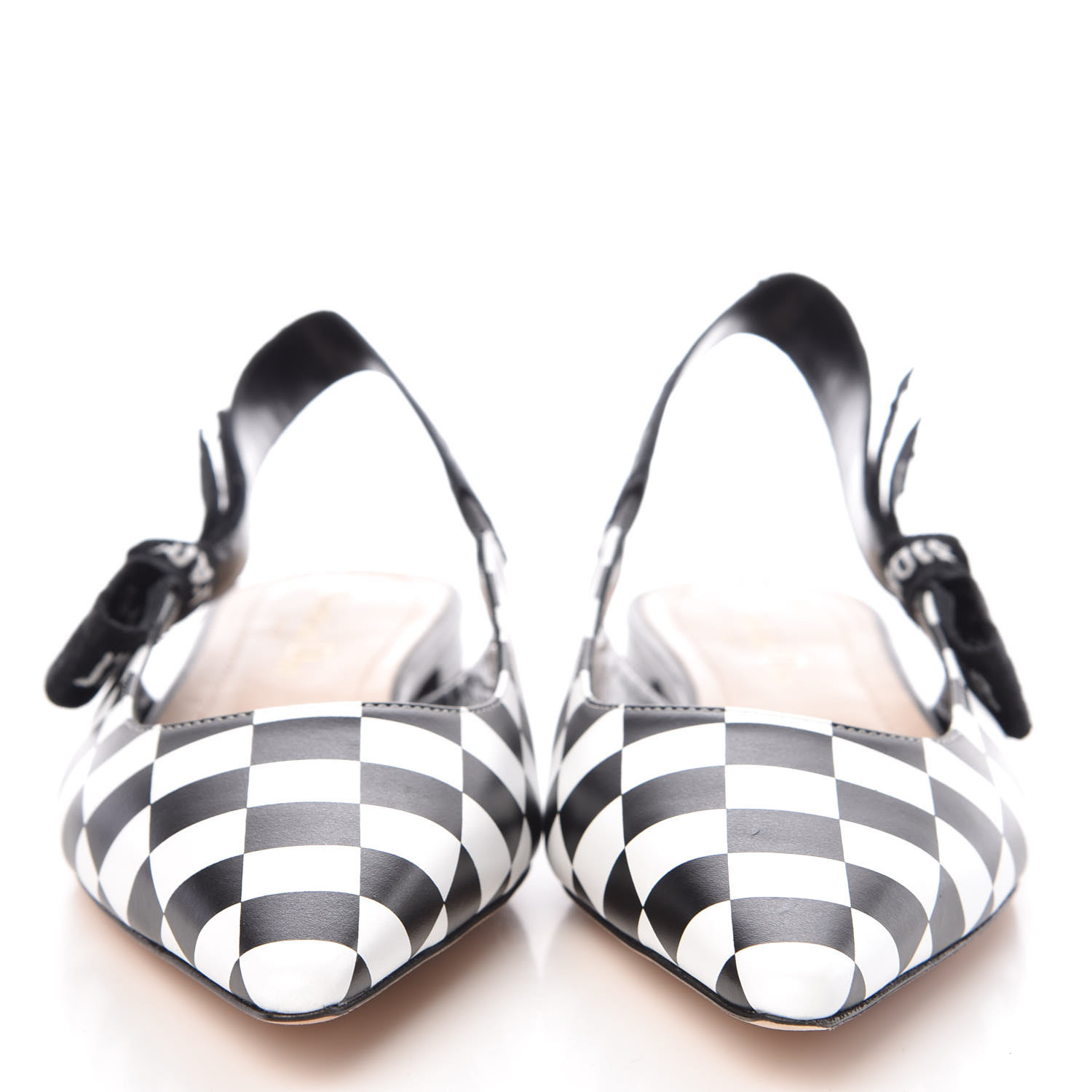 black and white checkered flats